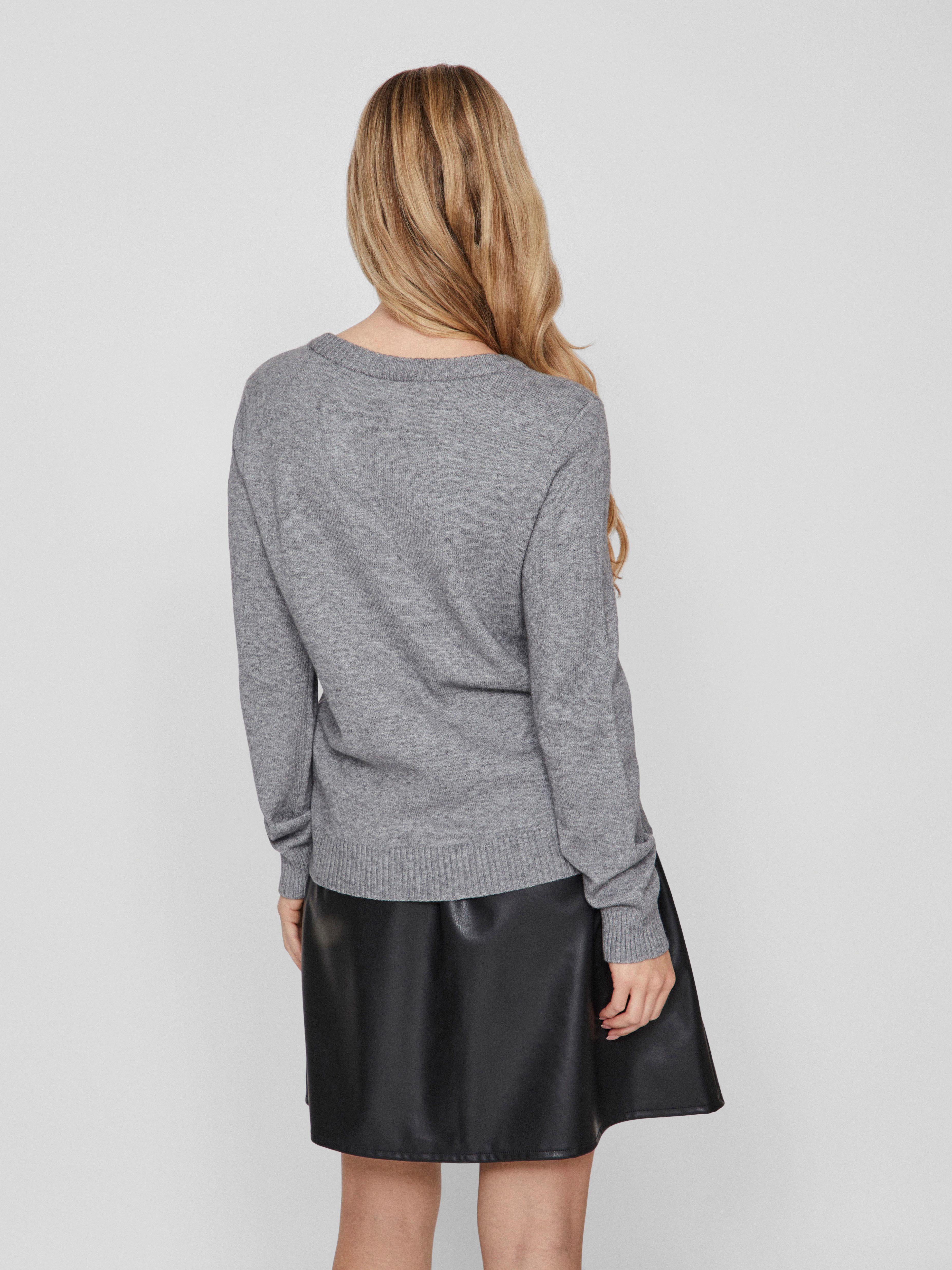 Vila Trui met ronde hals VIRIL O-NECK L/S KNIT TOP - NOOS