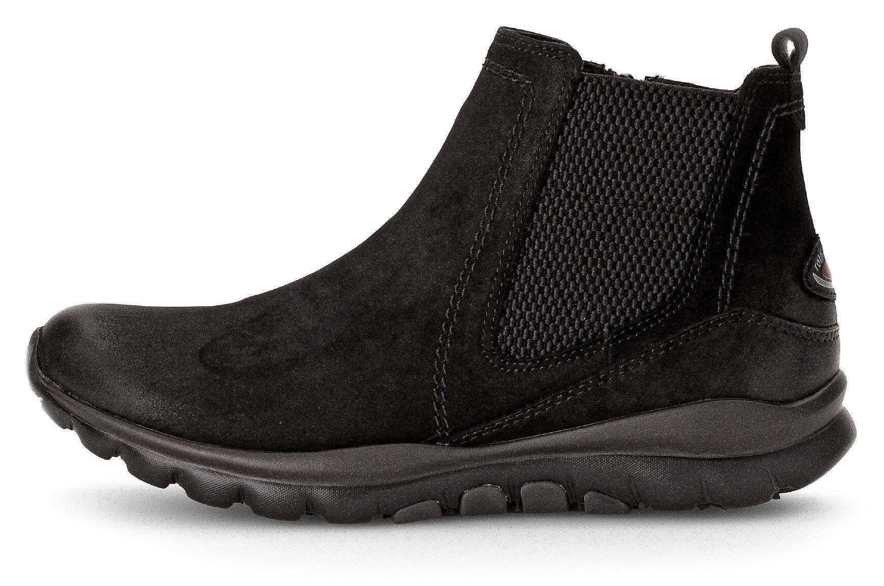 Gabor Rollingsoft Chelsea-boots sleehak, comfort schoen, enkellaars, logo-opdruk op de hak