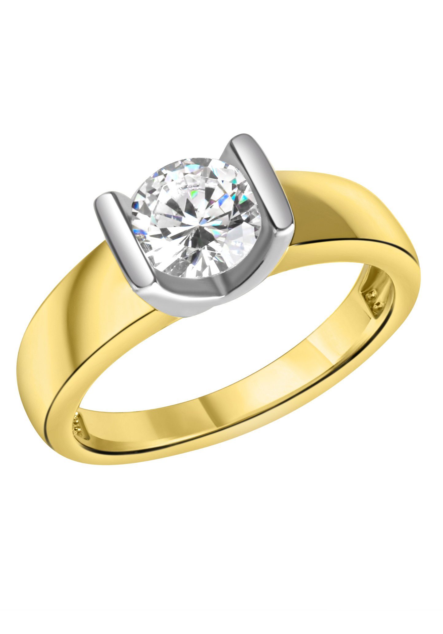 Firetti Ring Sieraad cadeau zilver 925 damesring verlovingsring solitair dames ringen maat 17 goud