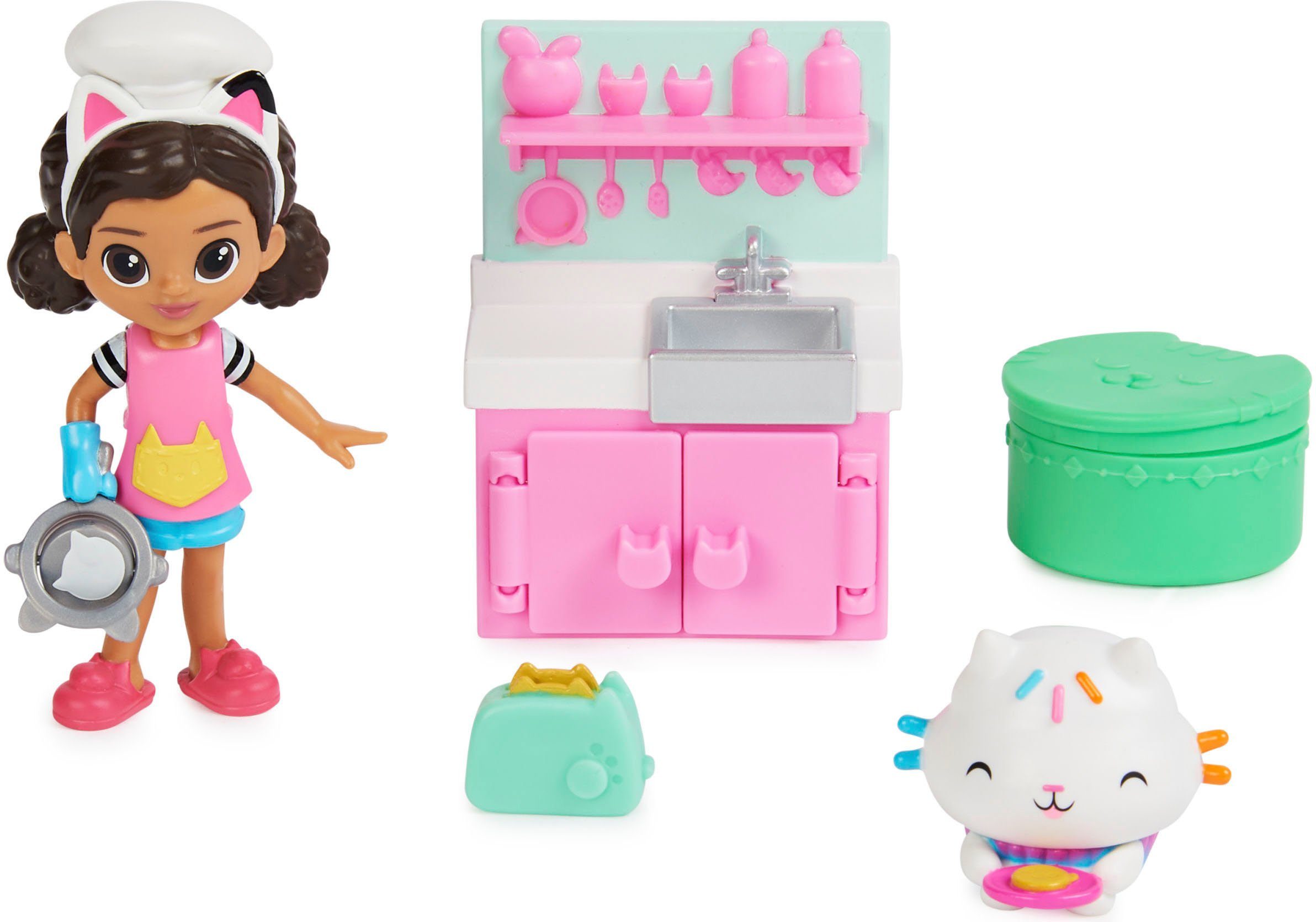 Spin Master Speelwereld Gabby's Dollhouse - CAT-tivity set – keukenset met Cakey