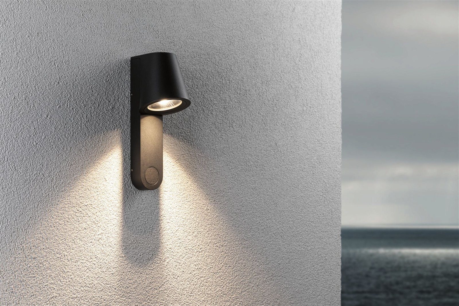 Paulmann Led-wandlamp voor buiten IP44 105x127mm 3000K 9W 700lm 230V 65° Antraciet Aluminium (1 stuk)