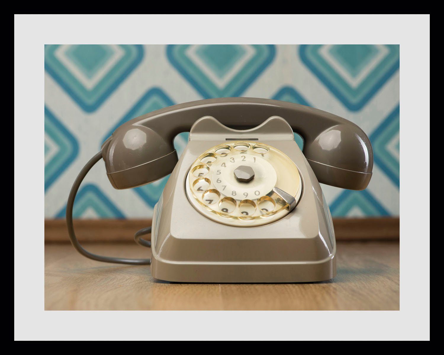 queence Wanddecoratie Call me later HD premium posterdruk incl. houten lijst (1 stuk)