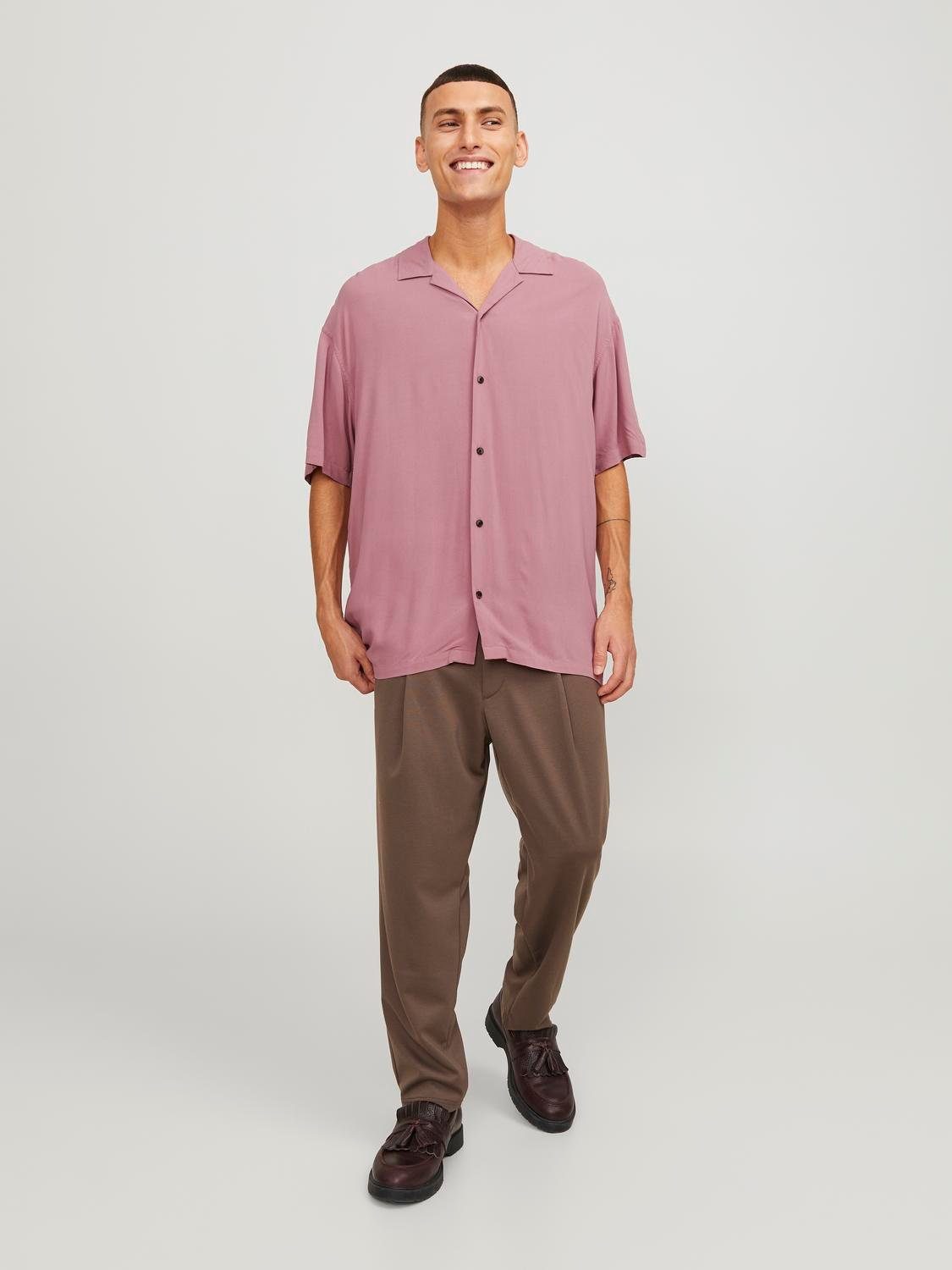 Jack & Jones Overhemd met korte mouwen JJEJEFF SOLID RESORT SHIRT SS SN