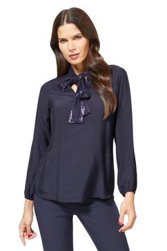 patrizia dini by heine blouse met kraagstrik blauw
