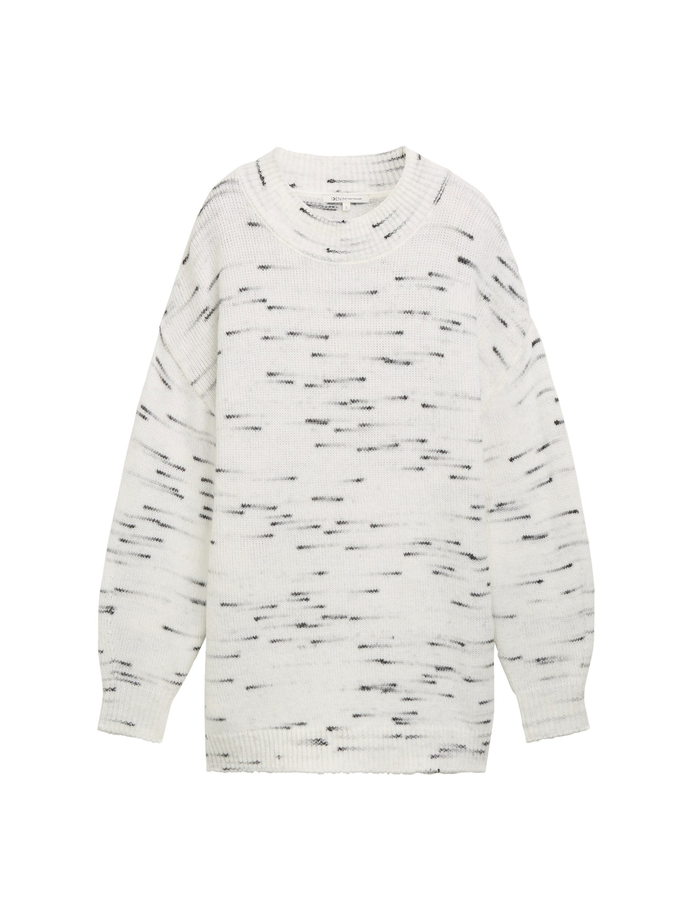 Tom Tailor Denim Trui met staande kraag in tricot-look