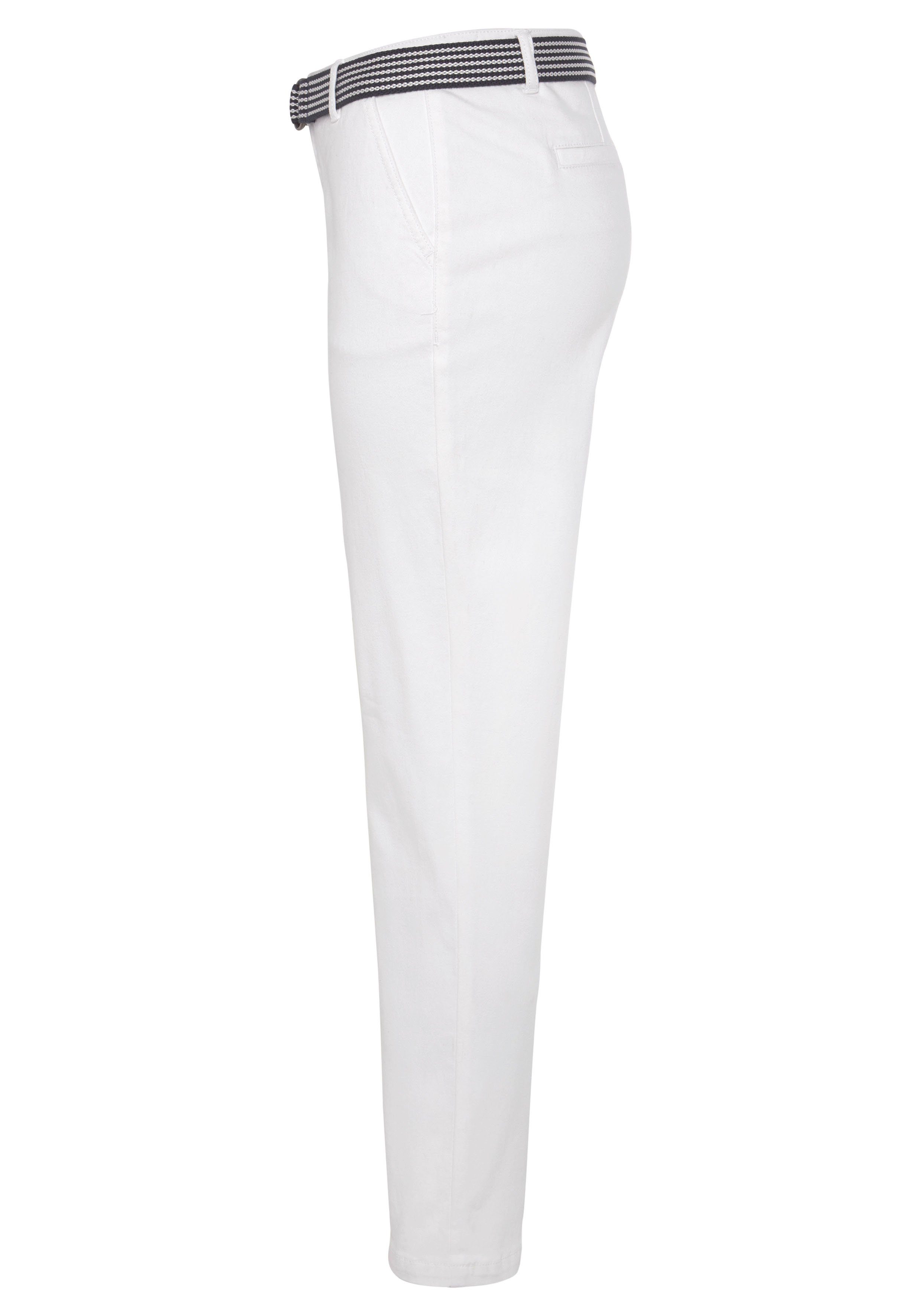 DELMAO Chino met bijpassende riem (set, 2-delig, Met gordel)
