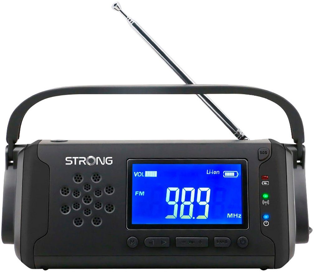 Strong Noodradio EPR1500 Camping- en noodradio met zonne- en handbediening, powerbank