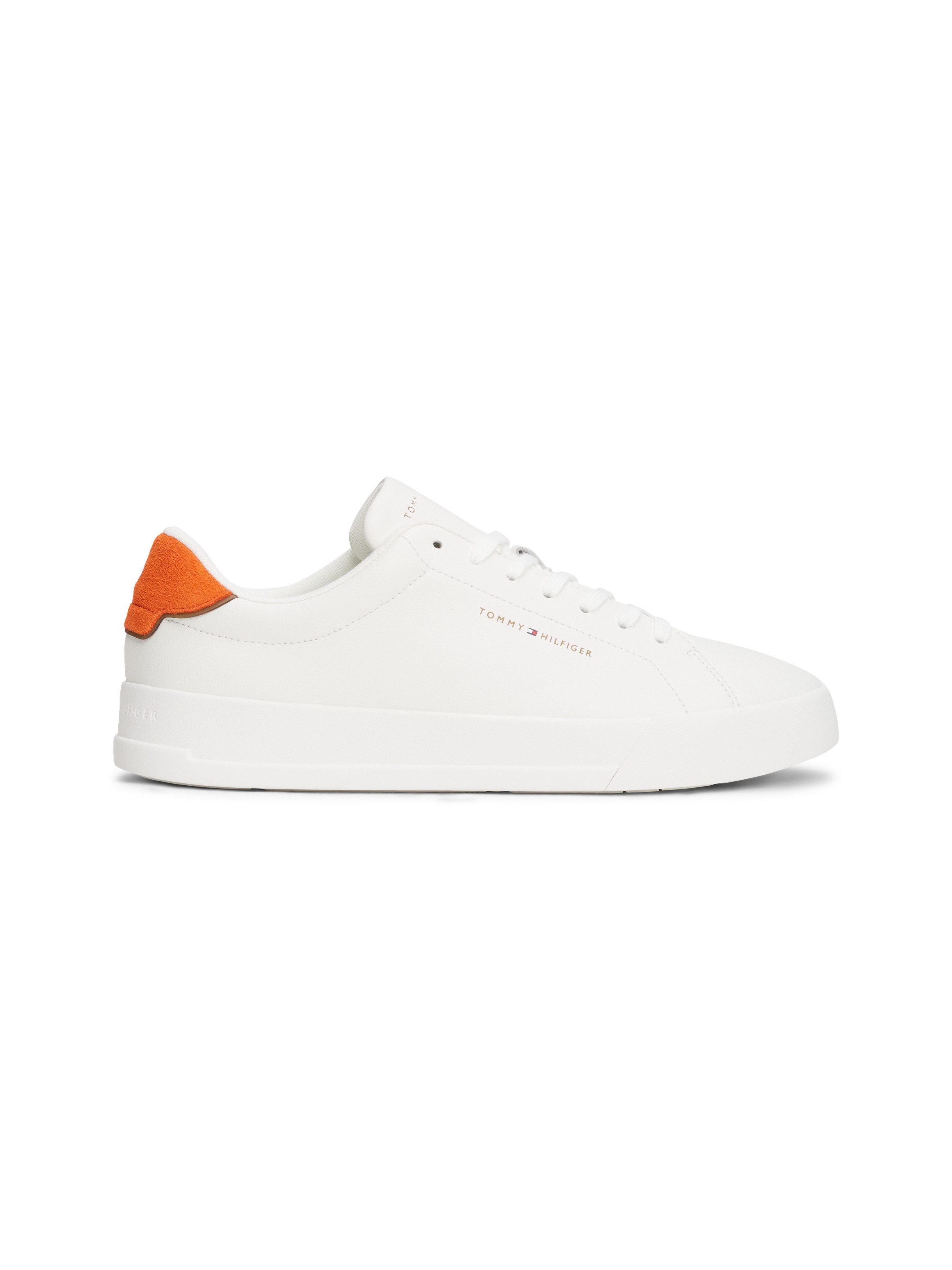 Tommy Hilfiger Sneakers TH COURT LTH DETAIL ESS , vrijetijdsschoen, lage schoen, veterschoen met zijlijk logo-opdruk