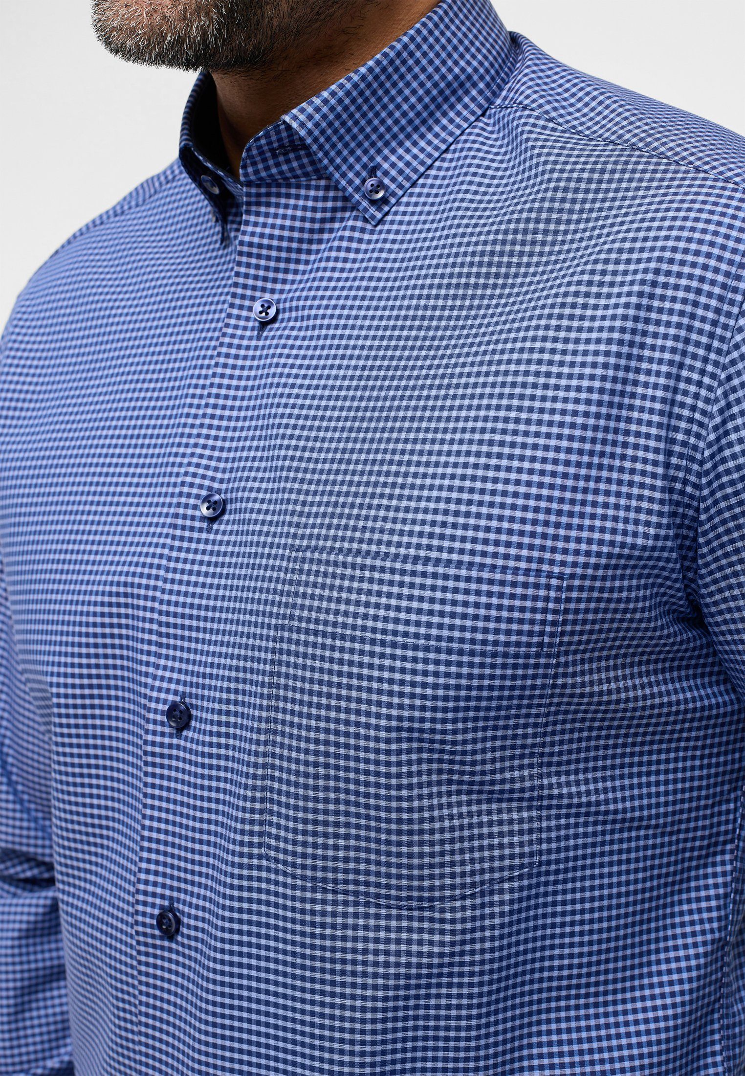 Eterna Overhemd met lange mouwen MODERN FIT NON IRON (strijkvrij)