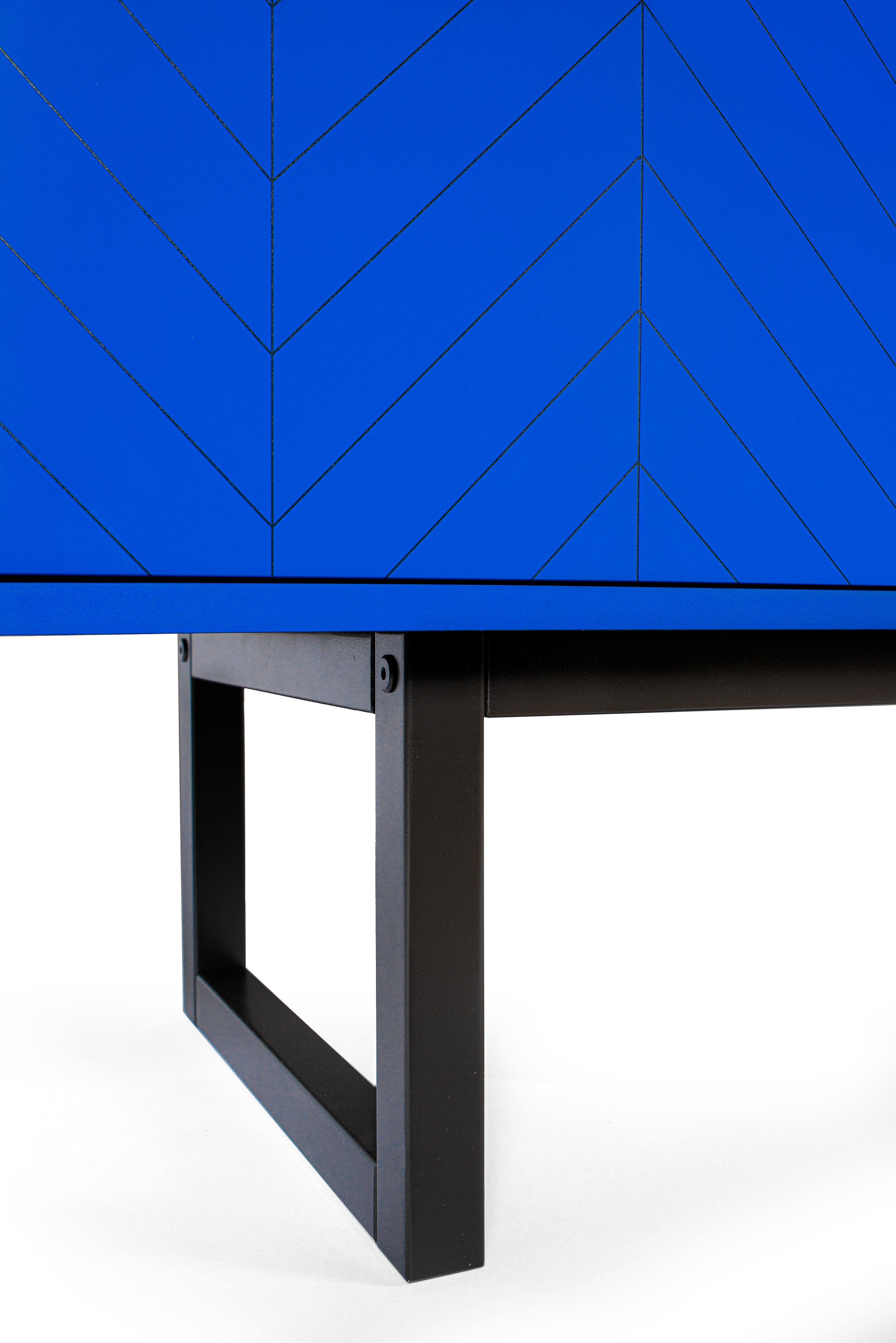 Woodman Kast met bijzondere print, met push-to-openfunctie