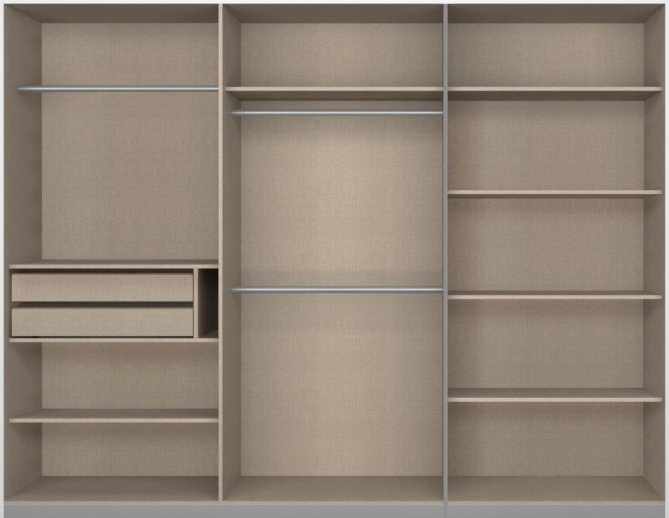 rauch Zweefdeurkast Kledingkast kast garderobe linnenkast BESTSELLER KEPAN inclusief lade-inzet en extra legplanken made in germany