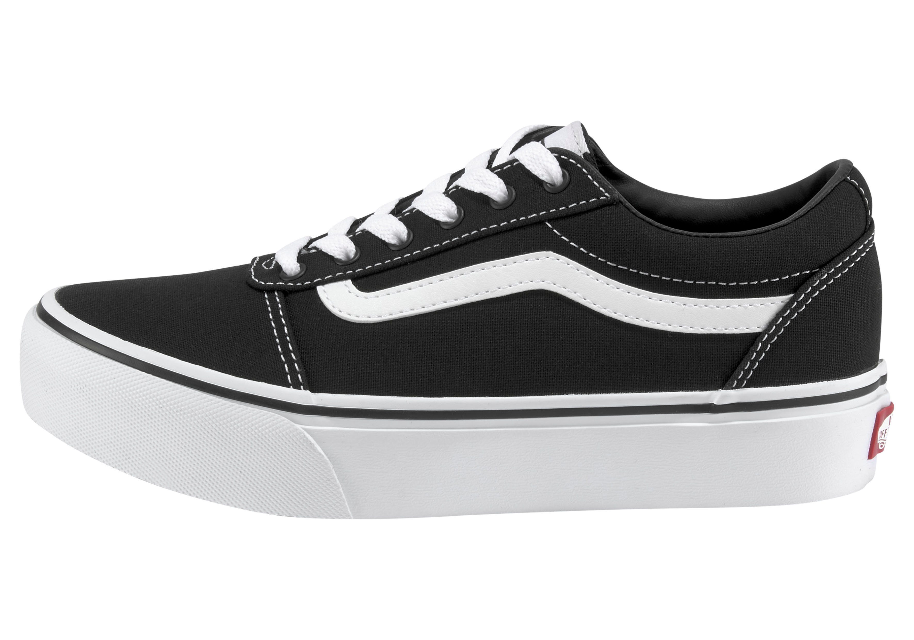 Vans Plateausneakers Ward Platform van textielen canvasmateriaal