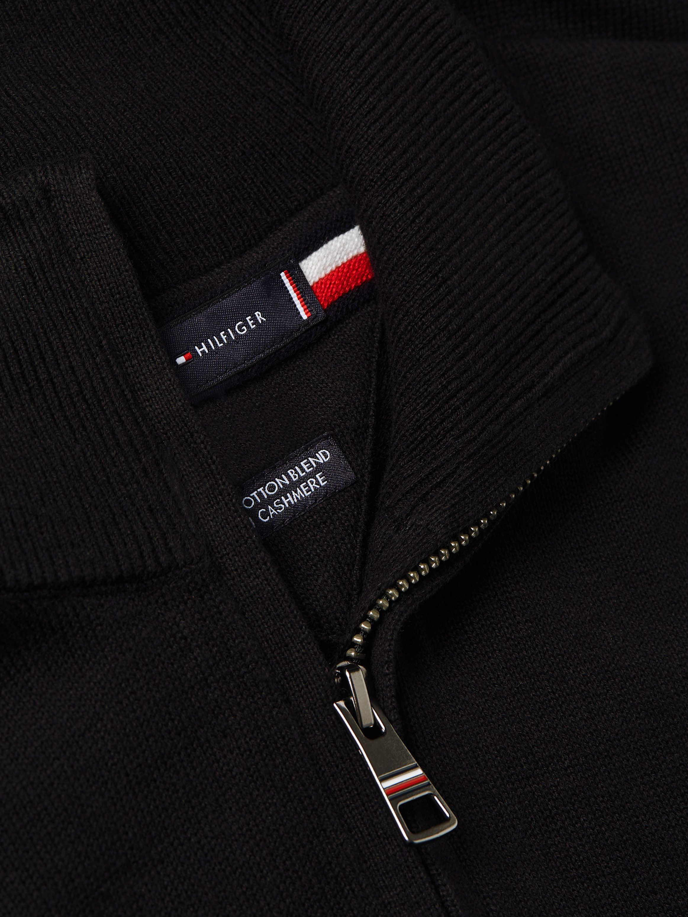 Tommy Hilfiger Schipperstrui PIMA ORG CTN CASHMERE ZIP MOCK