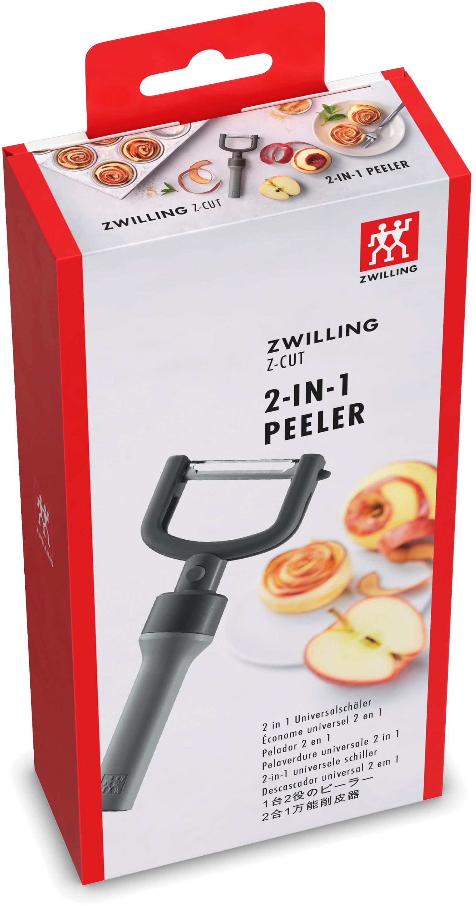 Zwilling Dunschiller Z-Cut 2-in-1, lange en kruis schiller in één, voor links- en rechtshandigen