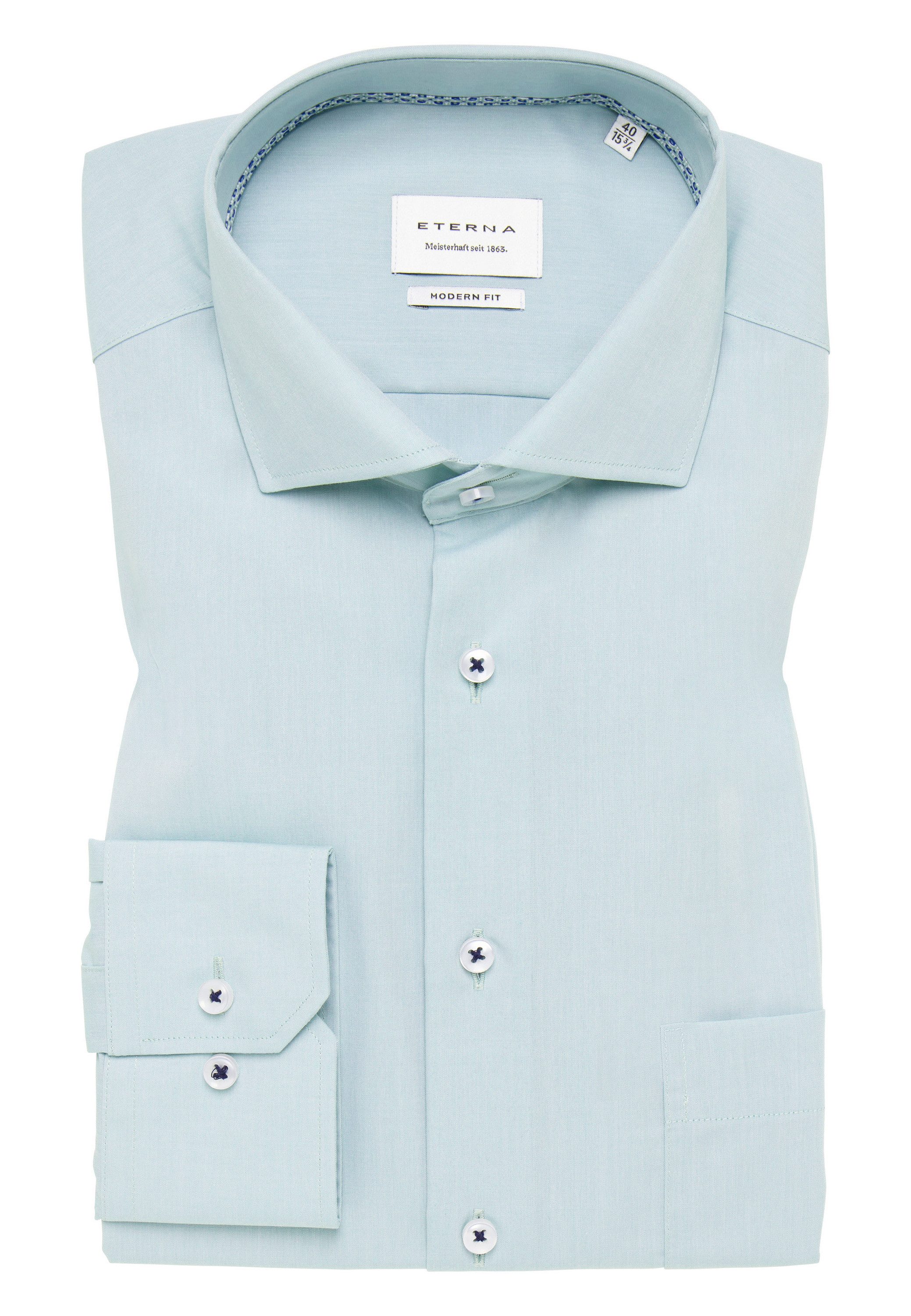 Eterna Overhemd met lange mouwen MODERN FIT NON IRON (strijkvrij)