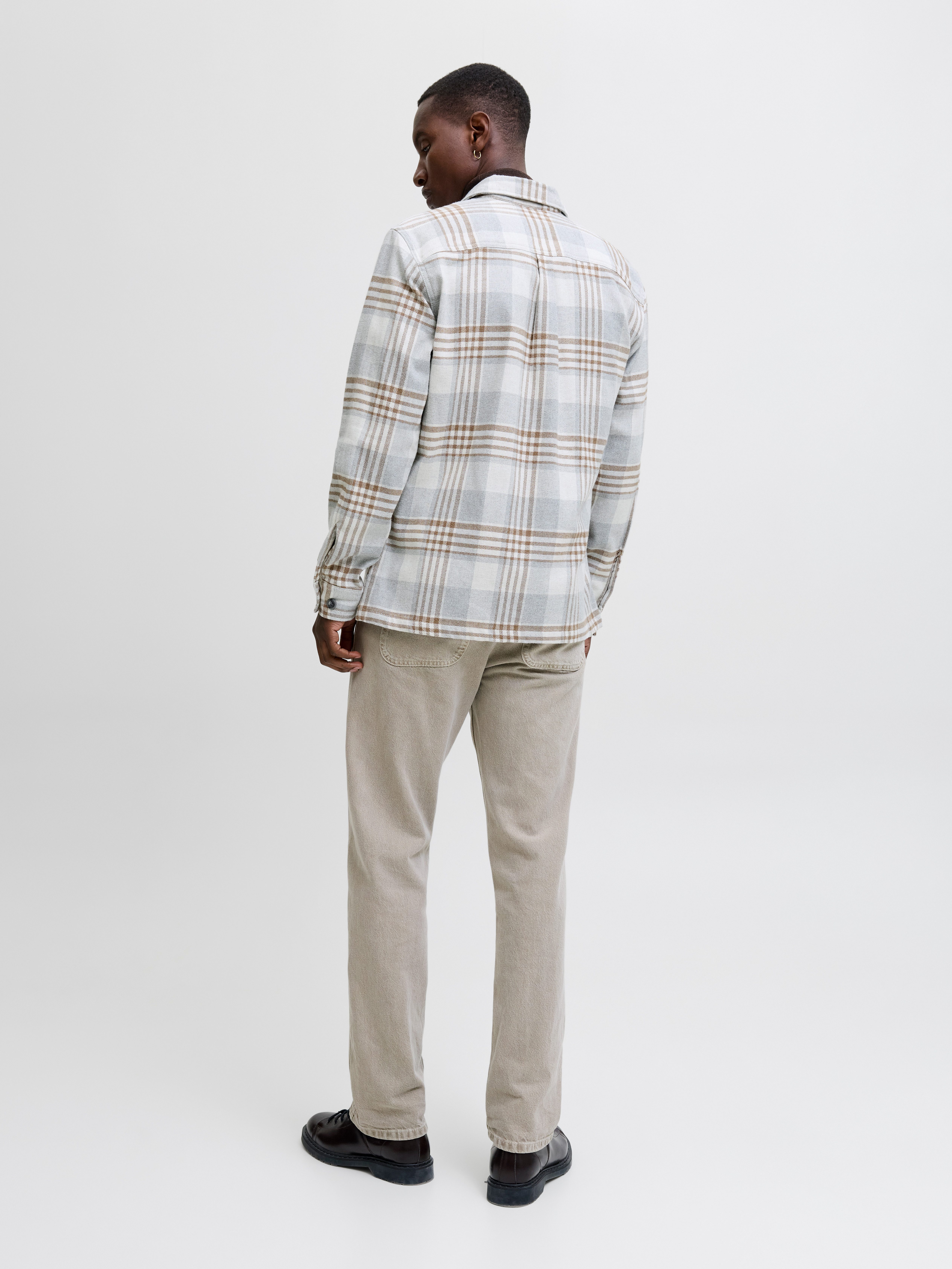 Jack & Jones Overhemd met lange mouwen JPRRAYLE MELANGE CHECK L/S OVERSHIRT SN