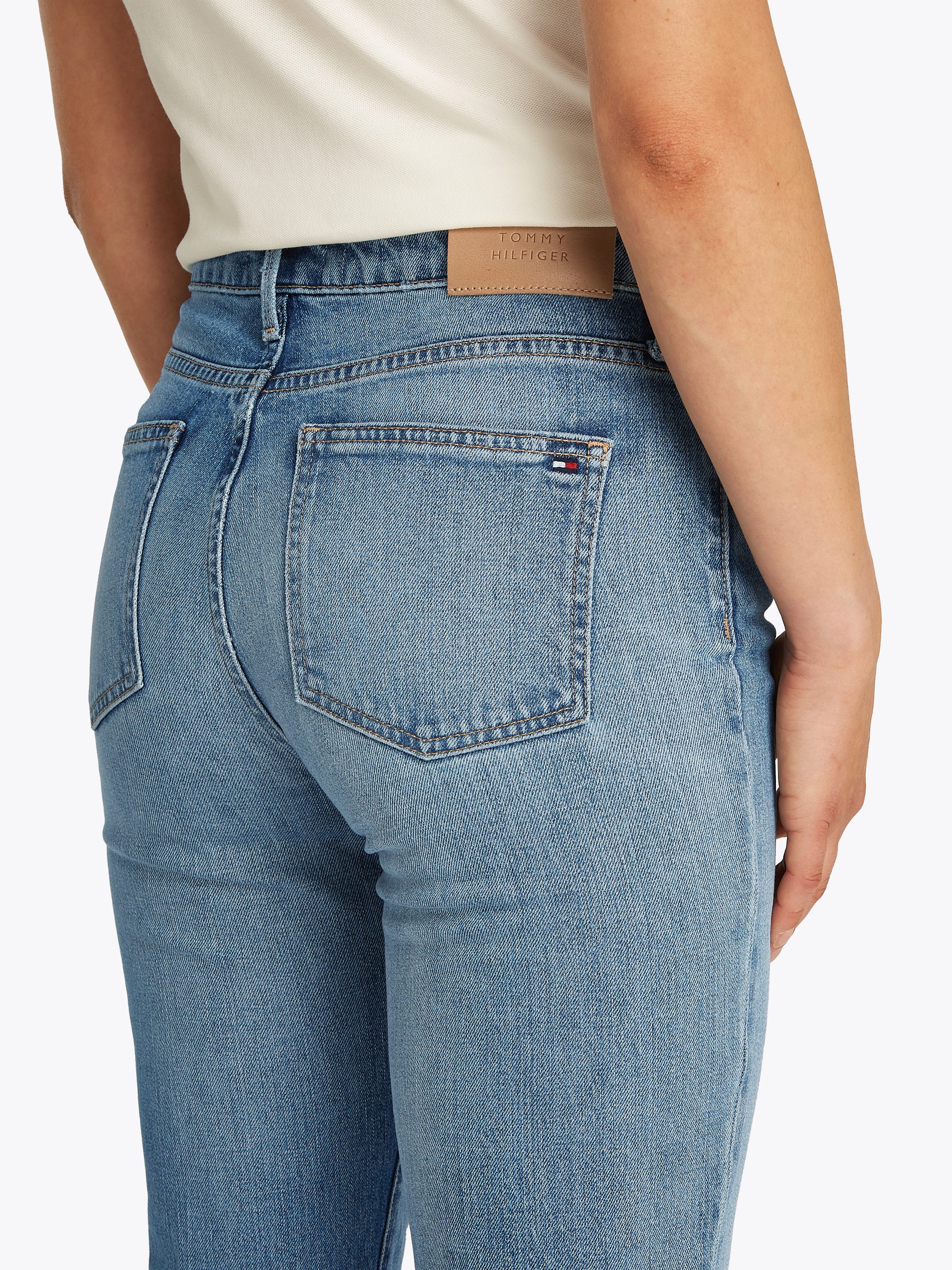 Tommy Hilfiger Bootcut jeans BOOTCUT REGULAR WAIST gemiddelde normale taillehoogte met persplooien met studs