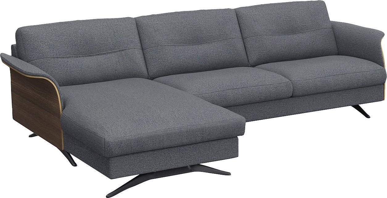 FLEXLUX Hoekbank Glow, super comfortabel door hoogwaardige zitconstructie met binnenvering, L-vorm