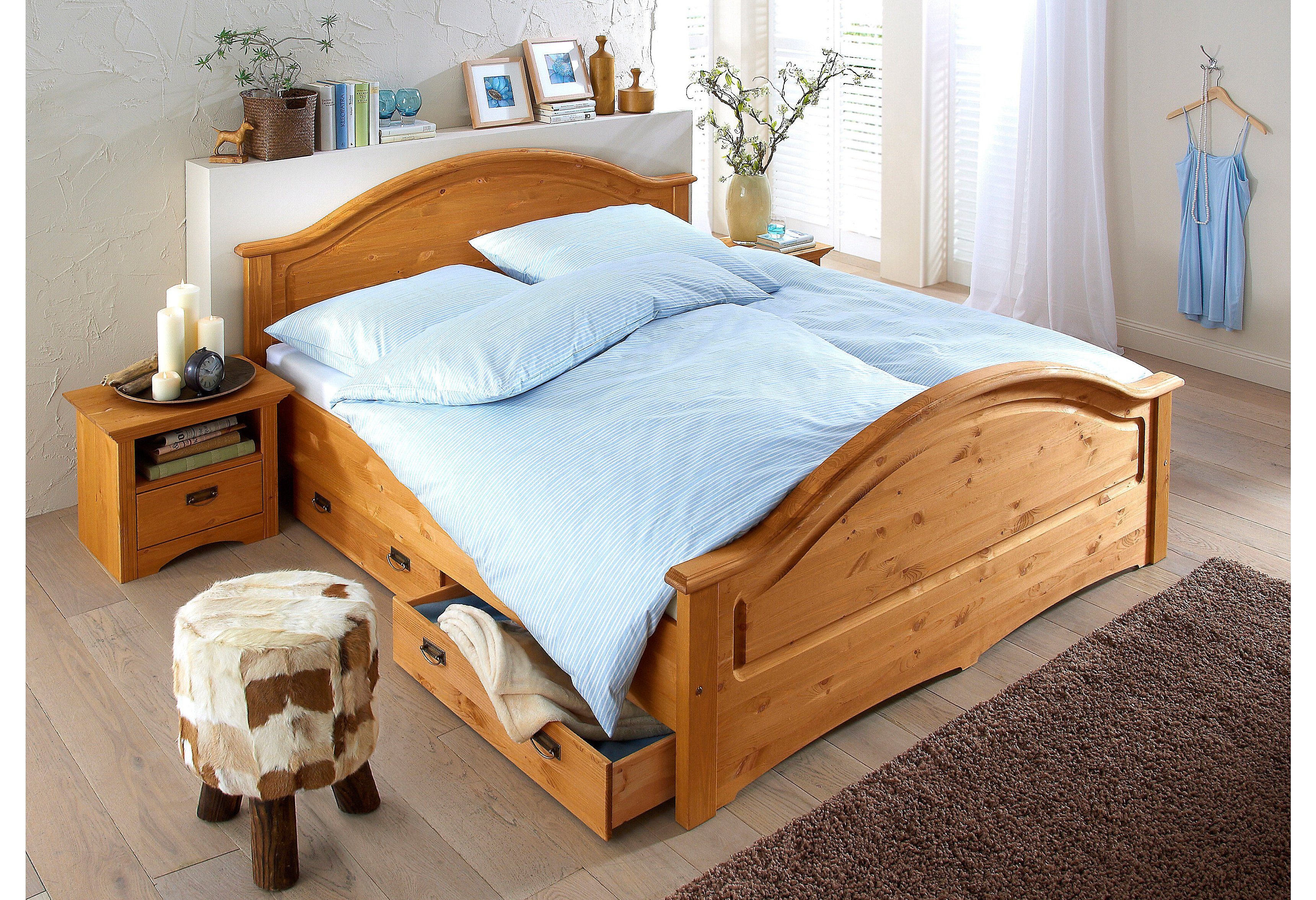 Home affaire Massief houten ledikant Konrad, hoge belasting! FSC gecertificeerd massief hout van massief dennenhout, fsc-gecertificeerd, inclusief