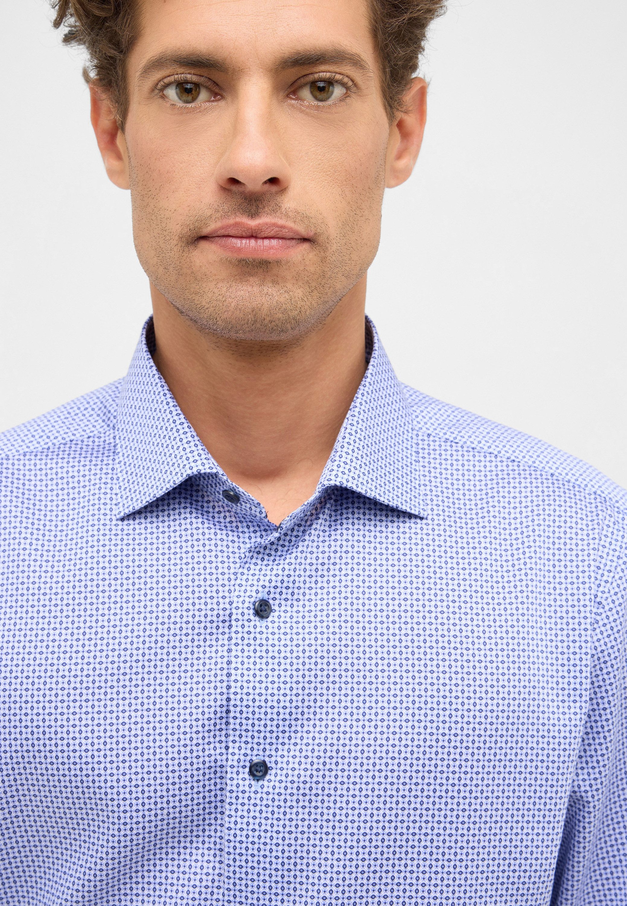 Eterna Overhemd met lange mouwen Slim fit NON IRON (strijkvrij)