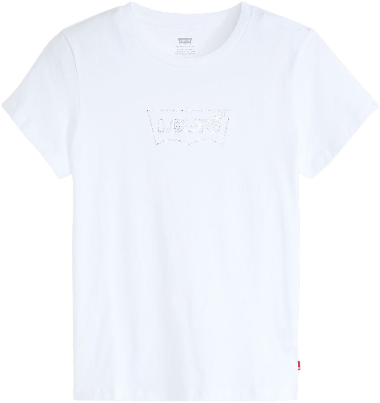 Levi's® Shirt met ronde hals The Perfect Tee met logo in metallic-holoprint