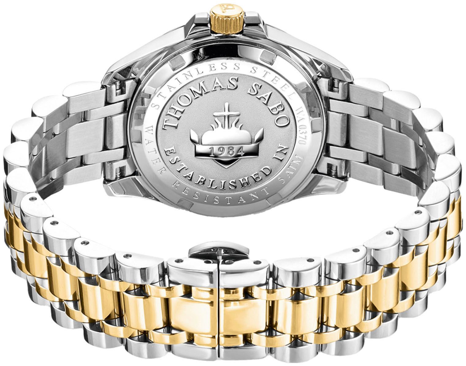 THOMAS SABO Kwartshorloge DIVINE Polshorloge, dameshorloge, datum, mineraalglas met saffiercoating