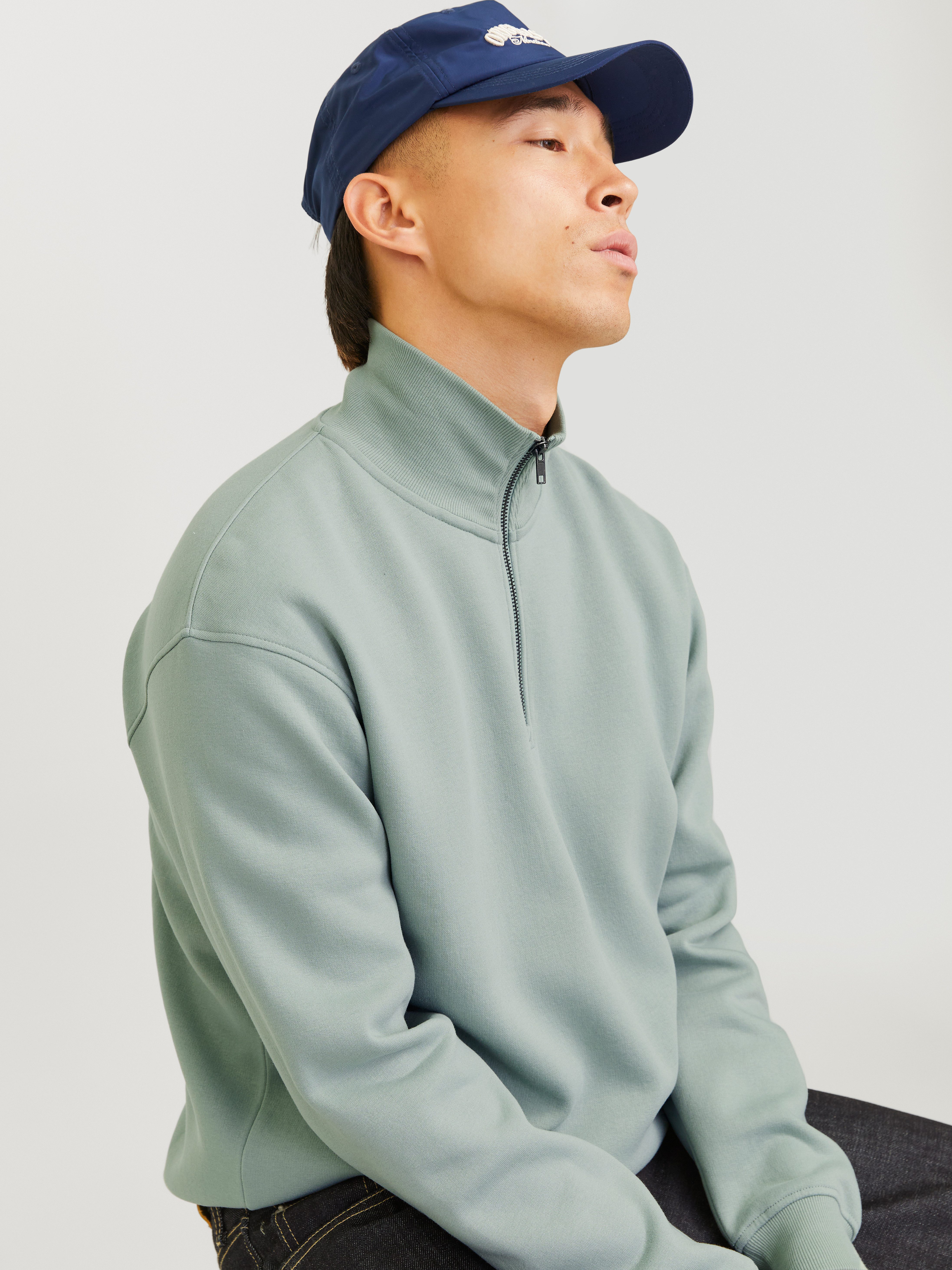 Jack & Jones Sweatshirt JJEBRADLEY SWEAT HALF ZIP NOOS