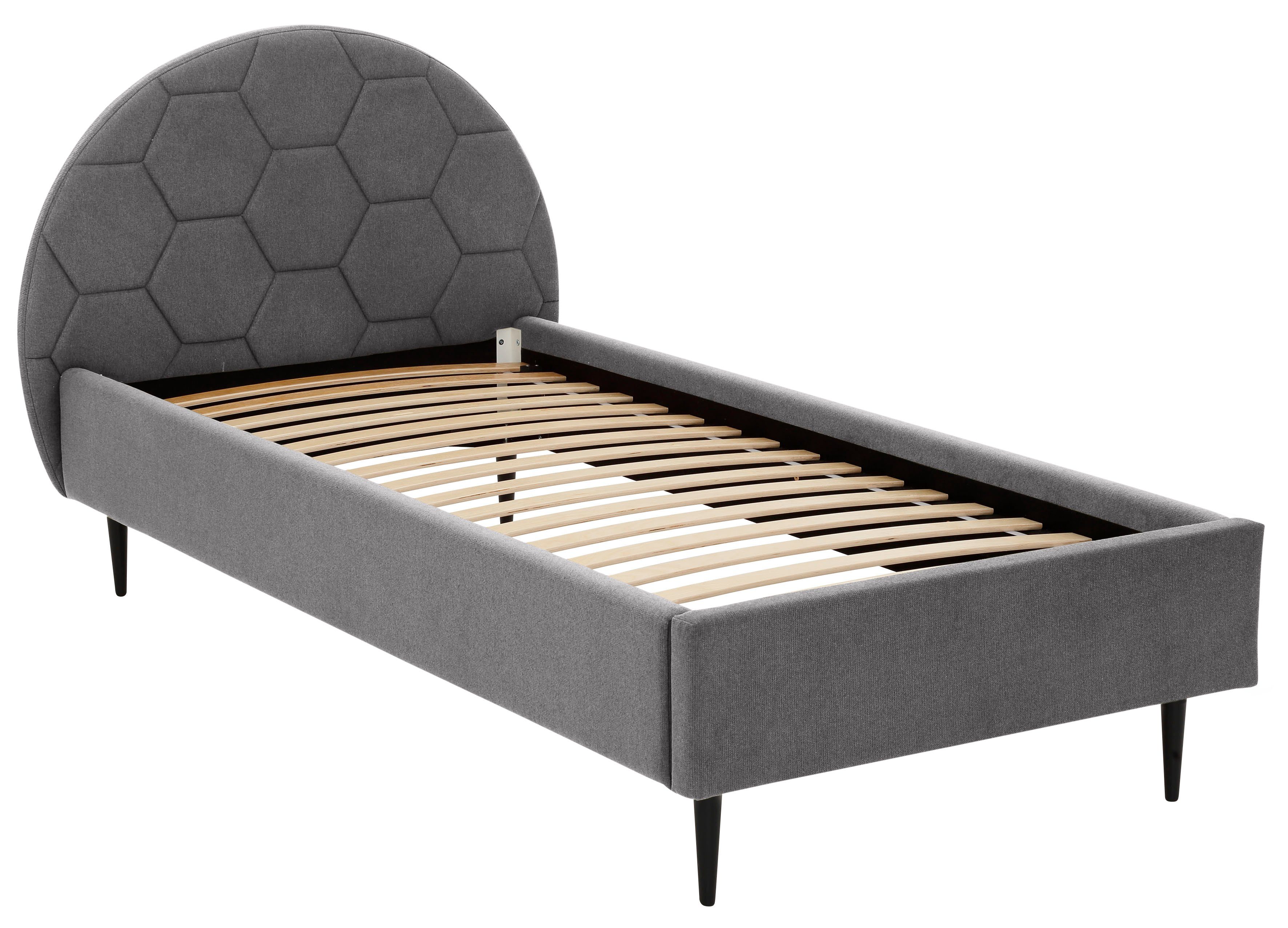 Lüttenhütt Gestoffeerd bed Gebko prettig bekleed hoofdbord met decoratief honingraatmotief
