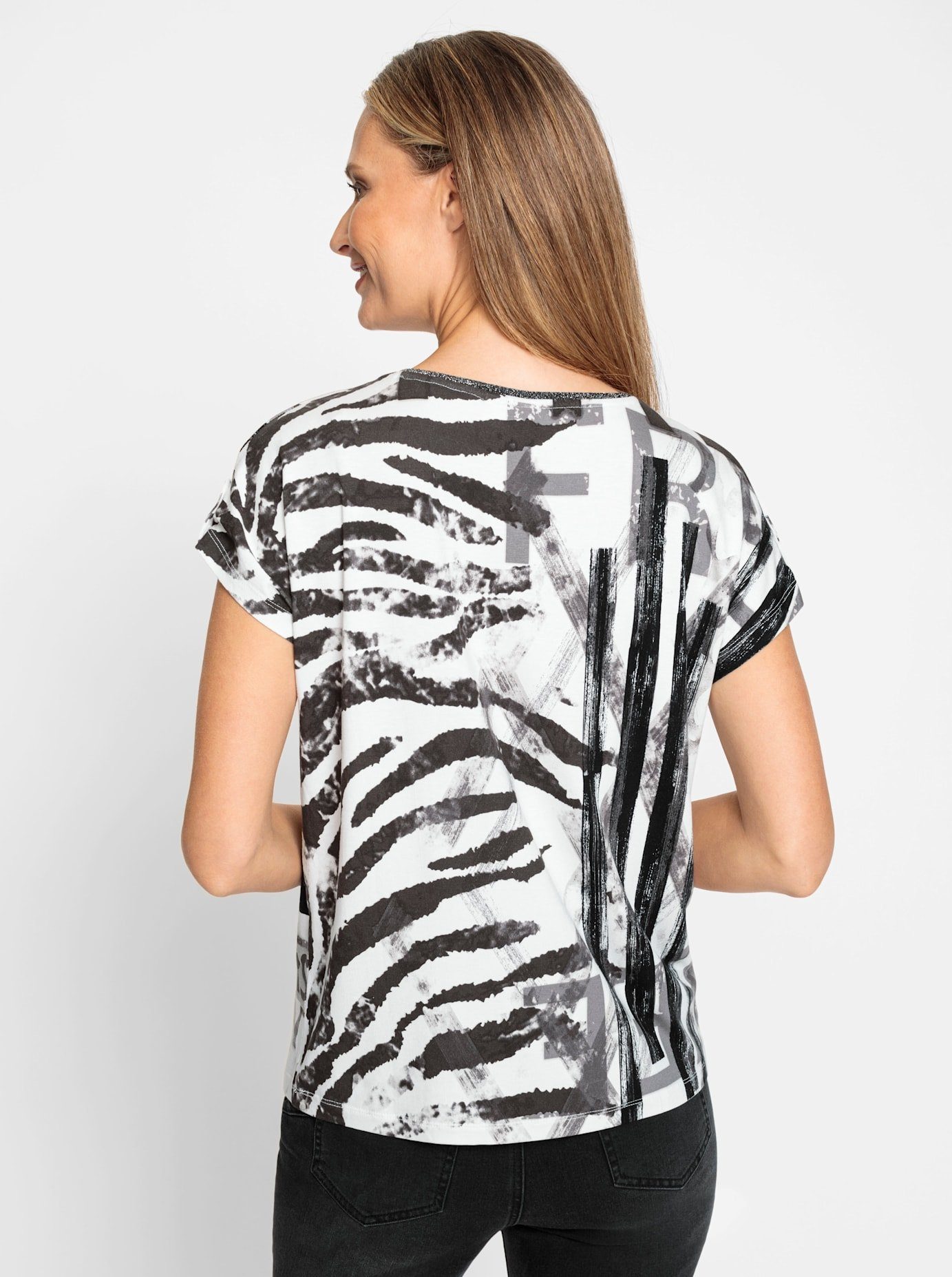 heine Shirt met korte mouwen Gedessineerd shirt (1-delig)