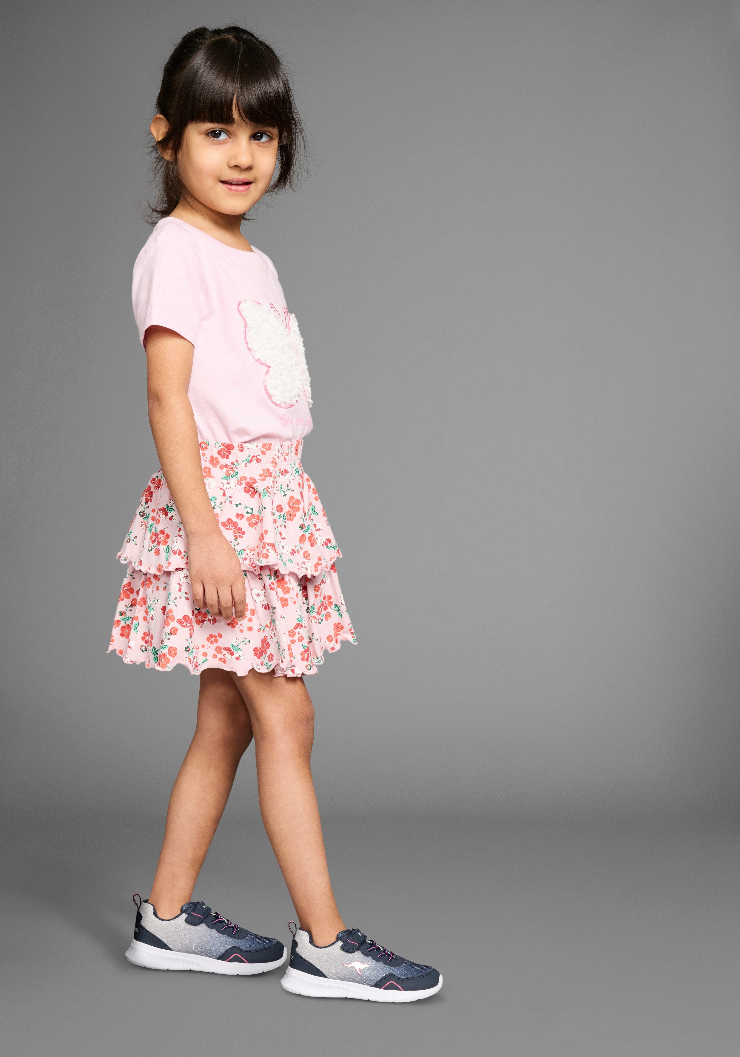 KangaROOS Volantrok , Lagenrok in schattig bloemenontwerp