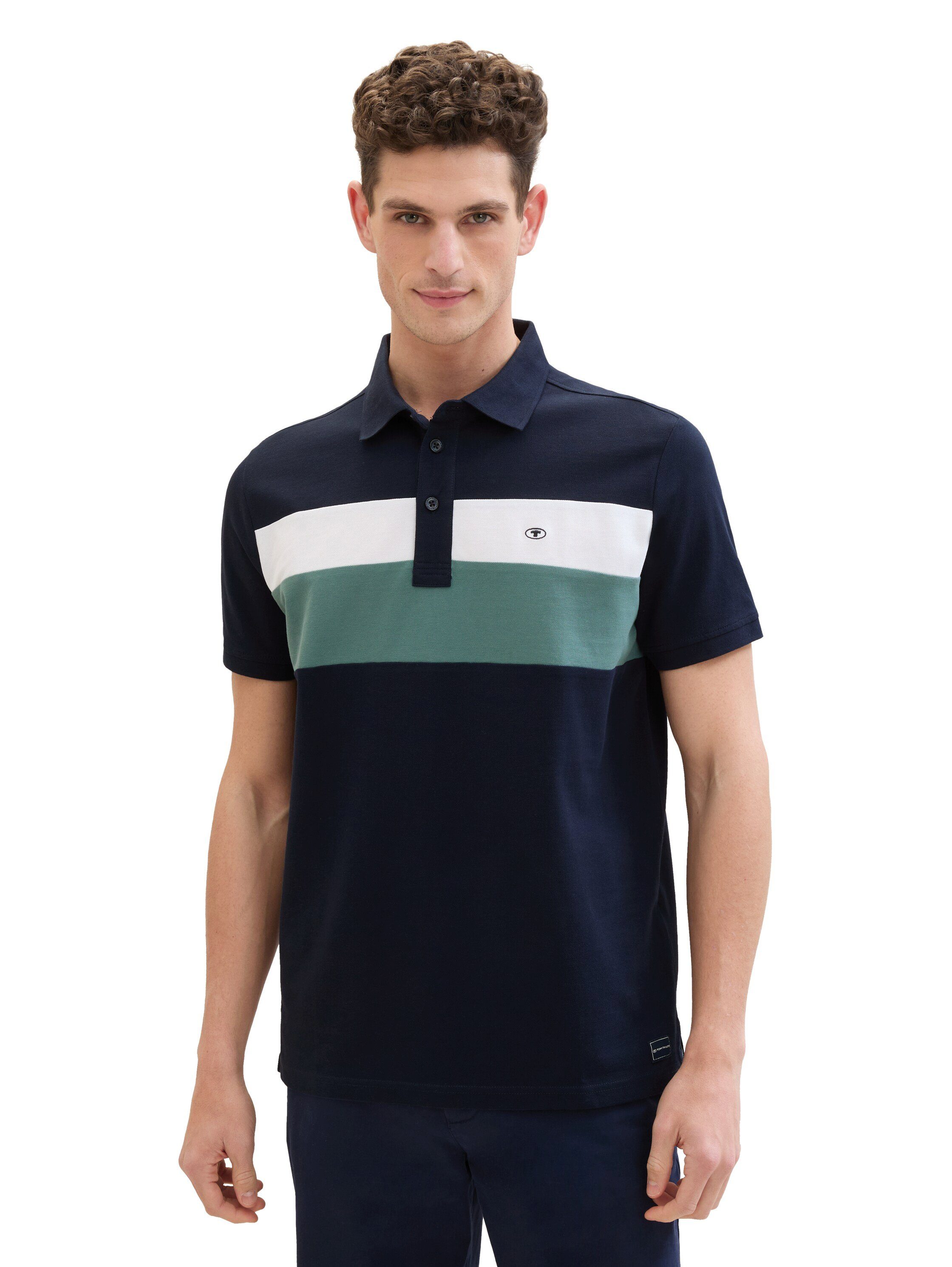 Tom Tailor Poloshirt met logo in reliëf op de borst