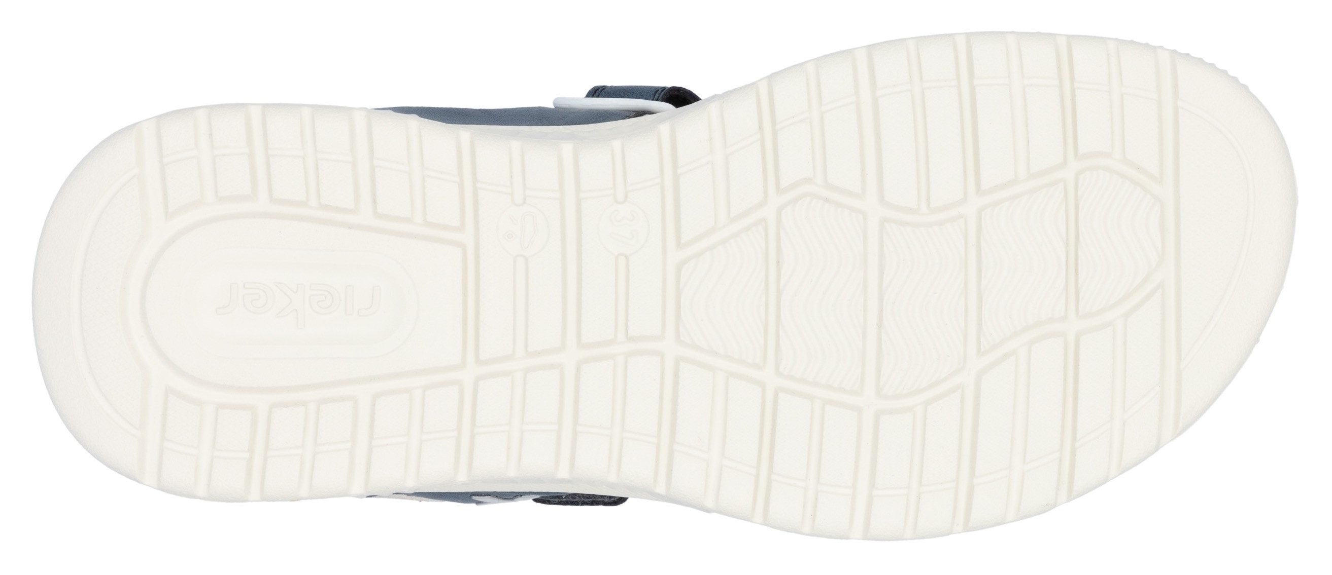 RIEKER Sport Sandalen Outdoorsandalen zomerschoen, sandaal, plateauhak met klittenbandsluitingen