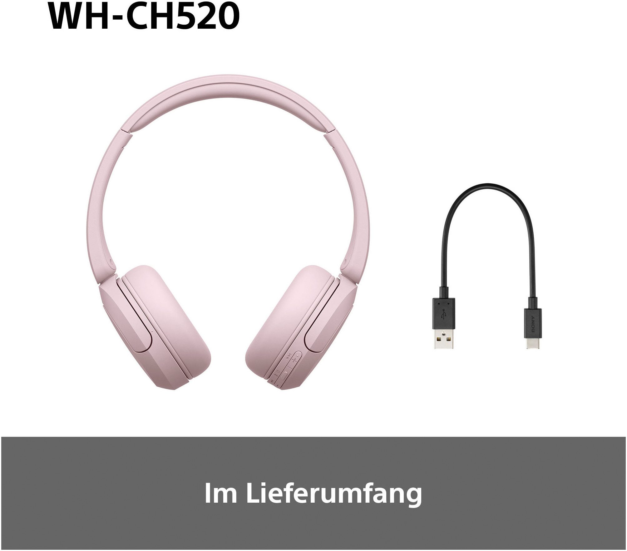 Sony Bluetooth-hoofdtelefoon WHCH520 200 uur max. accuduur (standby)