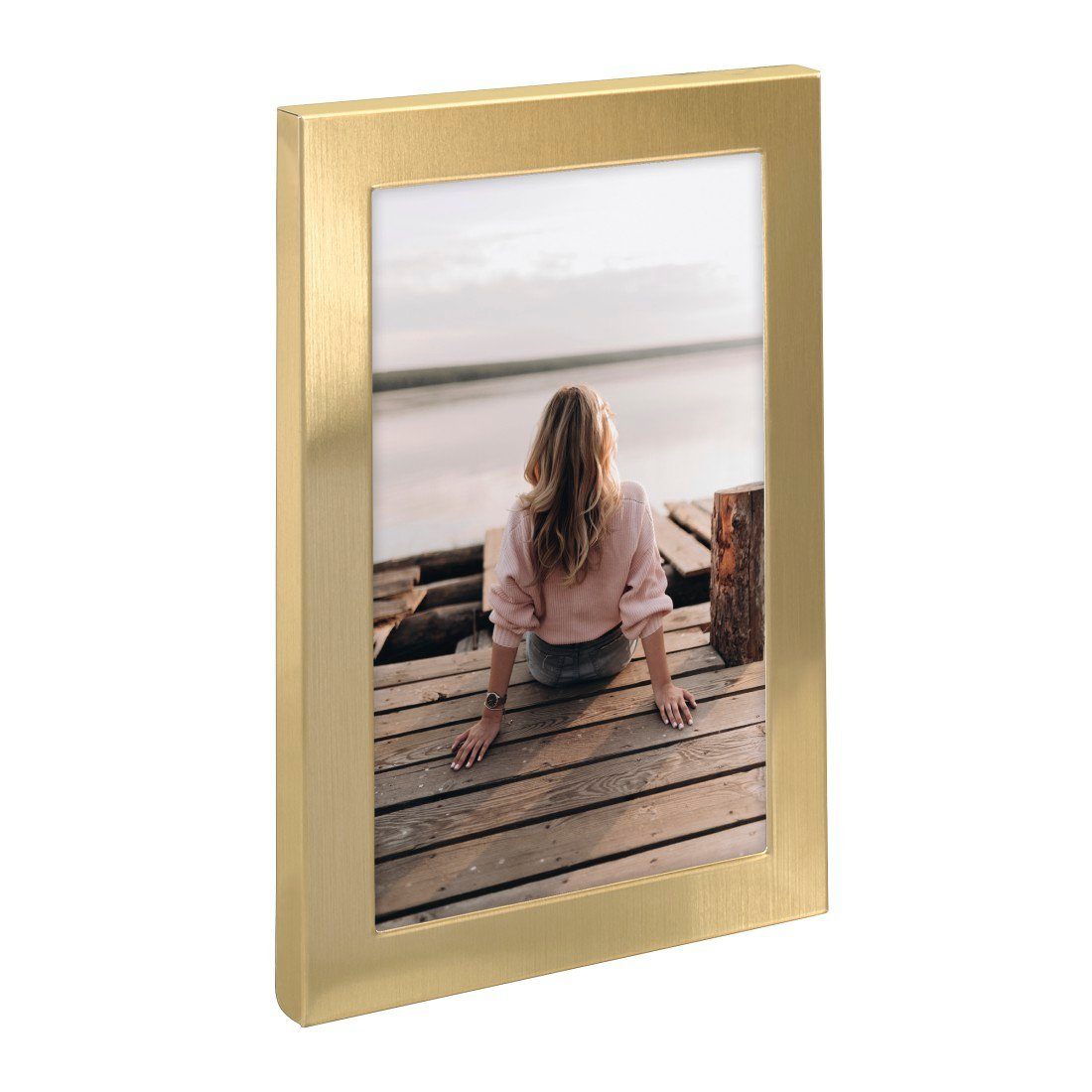 Hama Fotolijstje Fotolijst 13 x 18 cm voor 1 foto, om op te hangen en te plaatsen, goud (1 stuk)