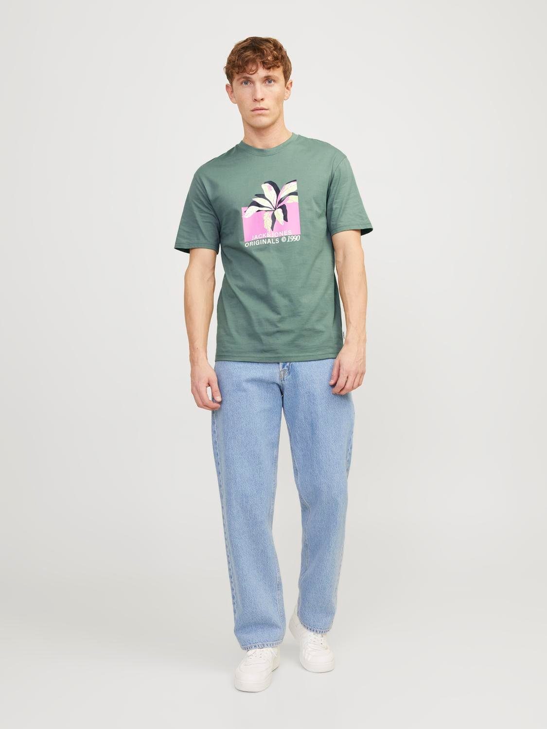 Jack & Jones T-shirt JORTAMPA AOP BRANDING TEE SS C.N SN