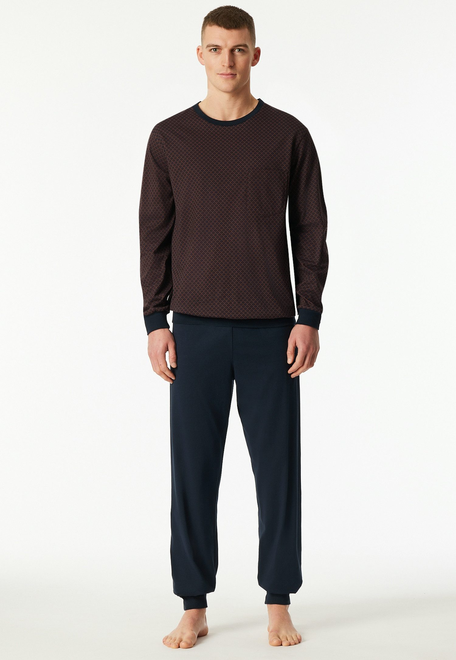 Schiesser Pyjama Comfort Essentials met comfortabele boorden (2-delig)