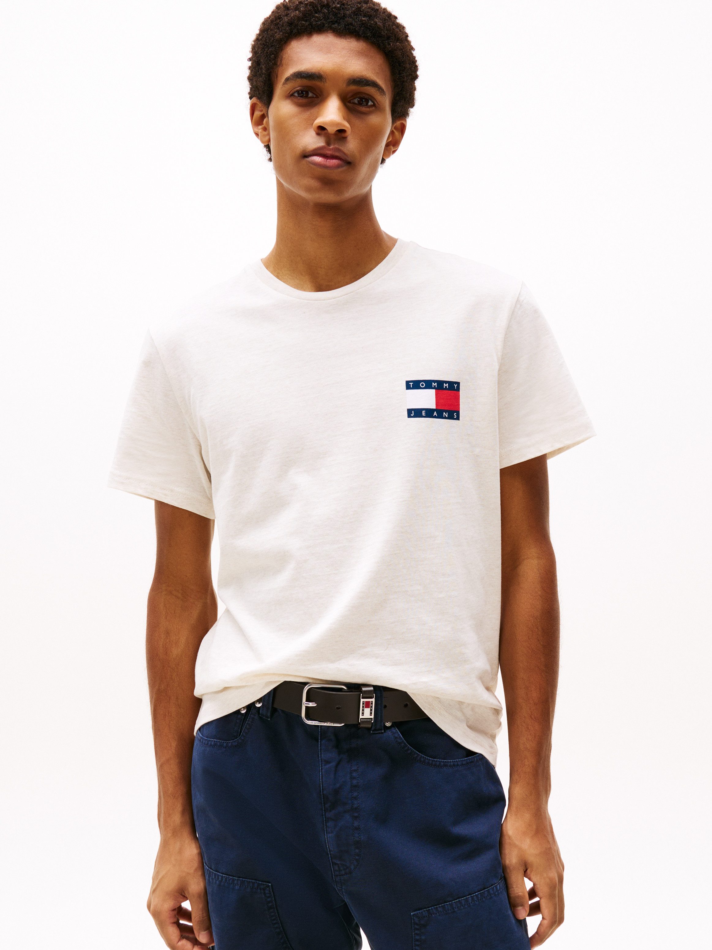 TOMMY JEANS T-shirt TJM SLIM ESSENTIAL FLAG TEE EXT