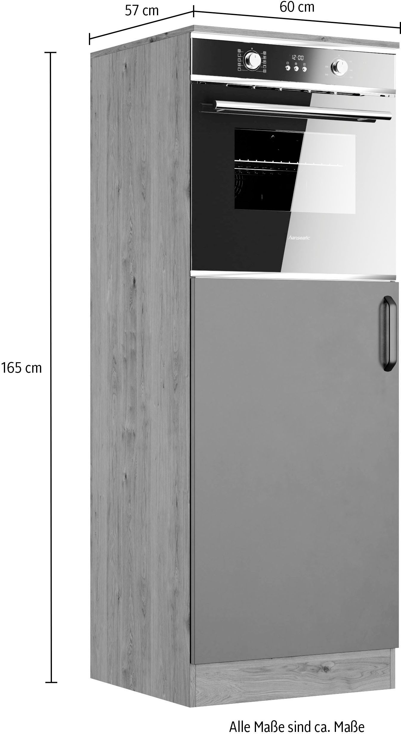 wiho Küchen Ovenombouwkast Elba Afmetingen (B/H): 60/165 cm
