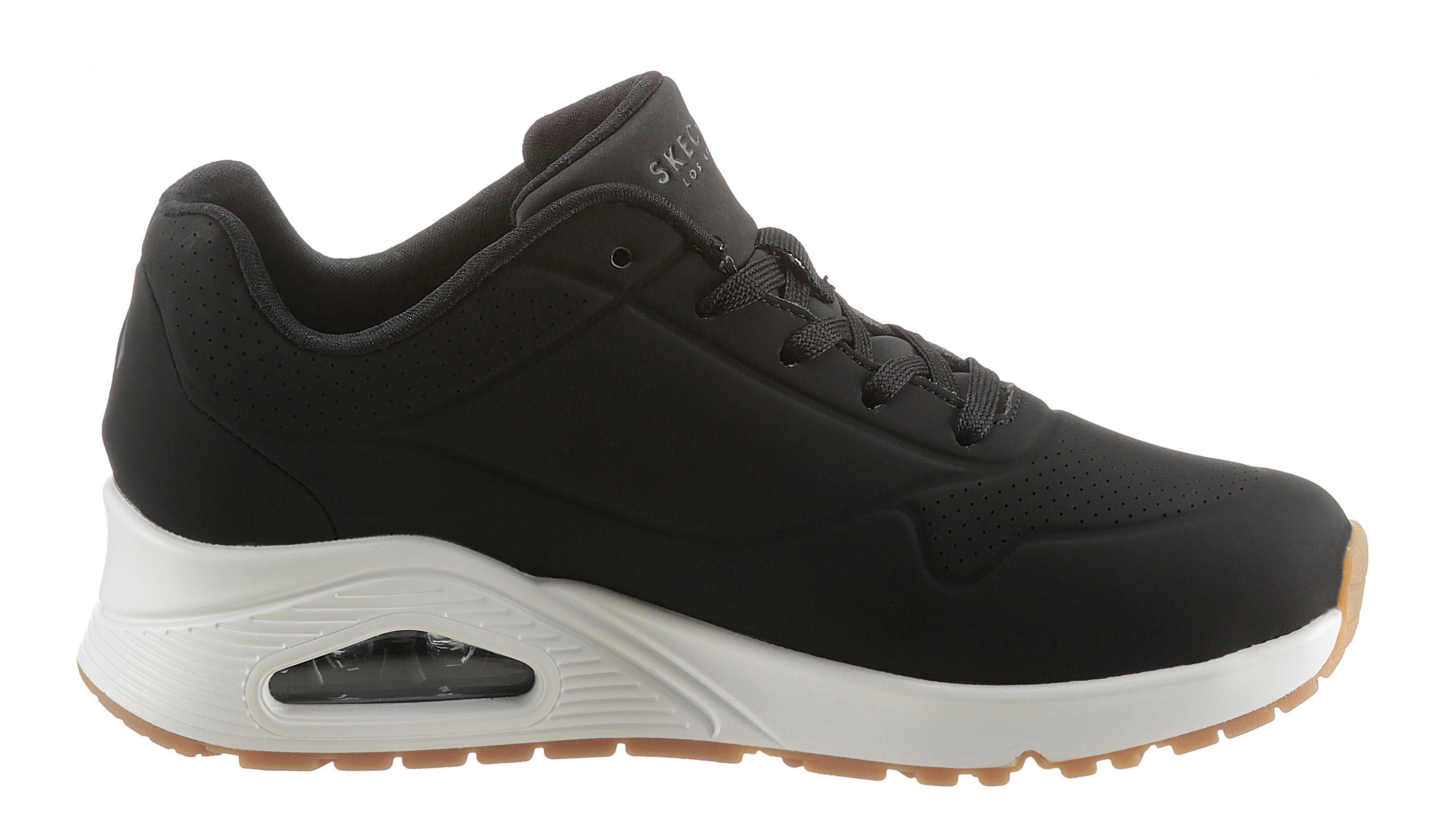 Skechers Sneakers met sleehak Uno - Stand on Air , Vrijetijdsschoen, lage schoen, veterschoen met fijne perforatie