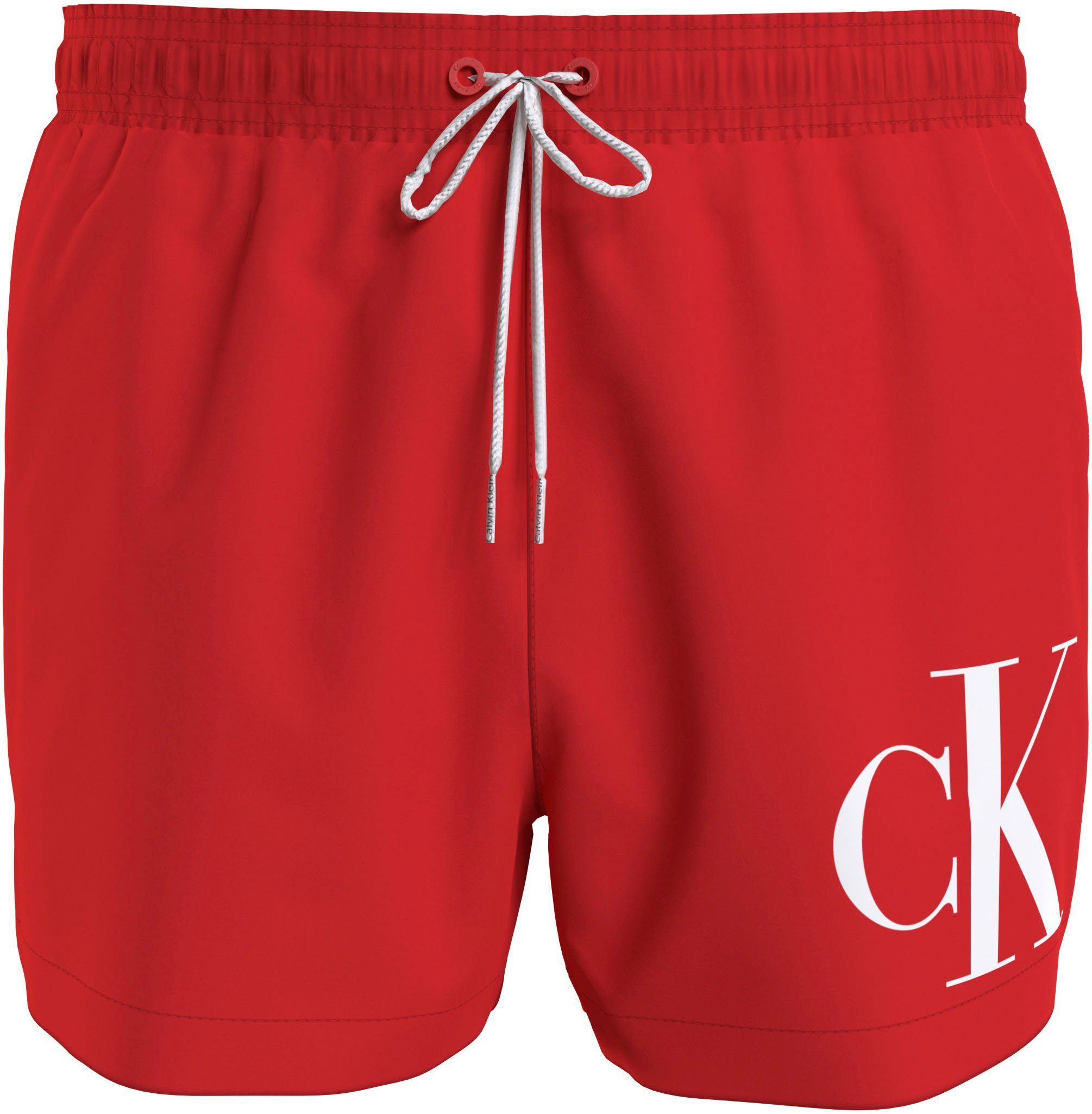 Calvin Klein Swimwear Zwemshort SHORT DRAWSTRING met grote logo-print op het been