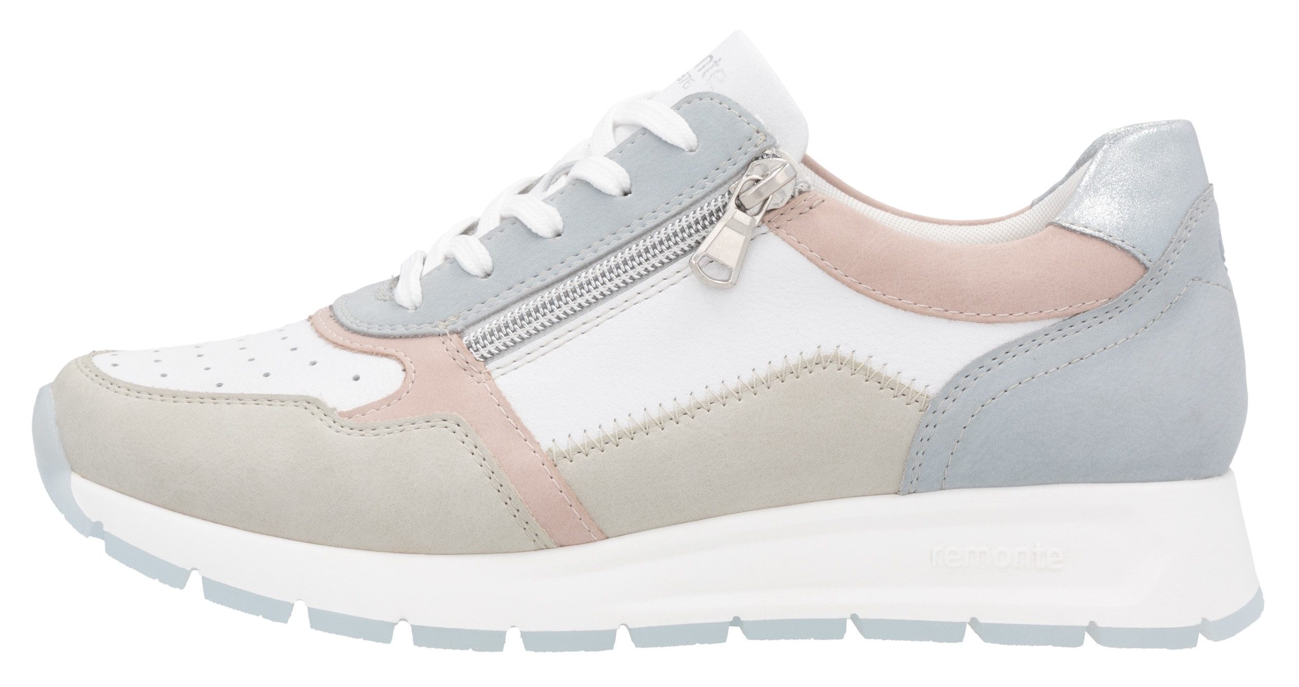 Remonte Sneakers met sleehak , vrijetijdsschoen, halfschoen, veterschoen met gepolsterde schacht