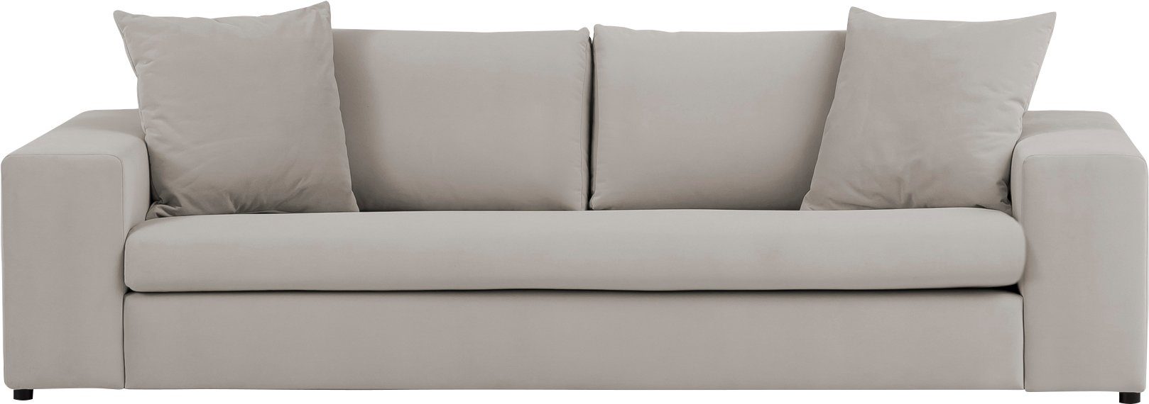 andas 3-zitsbank SLEETLAND XXL in fluweel of vintage lederlook