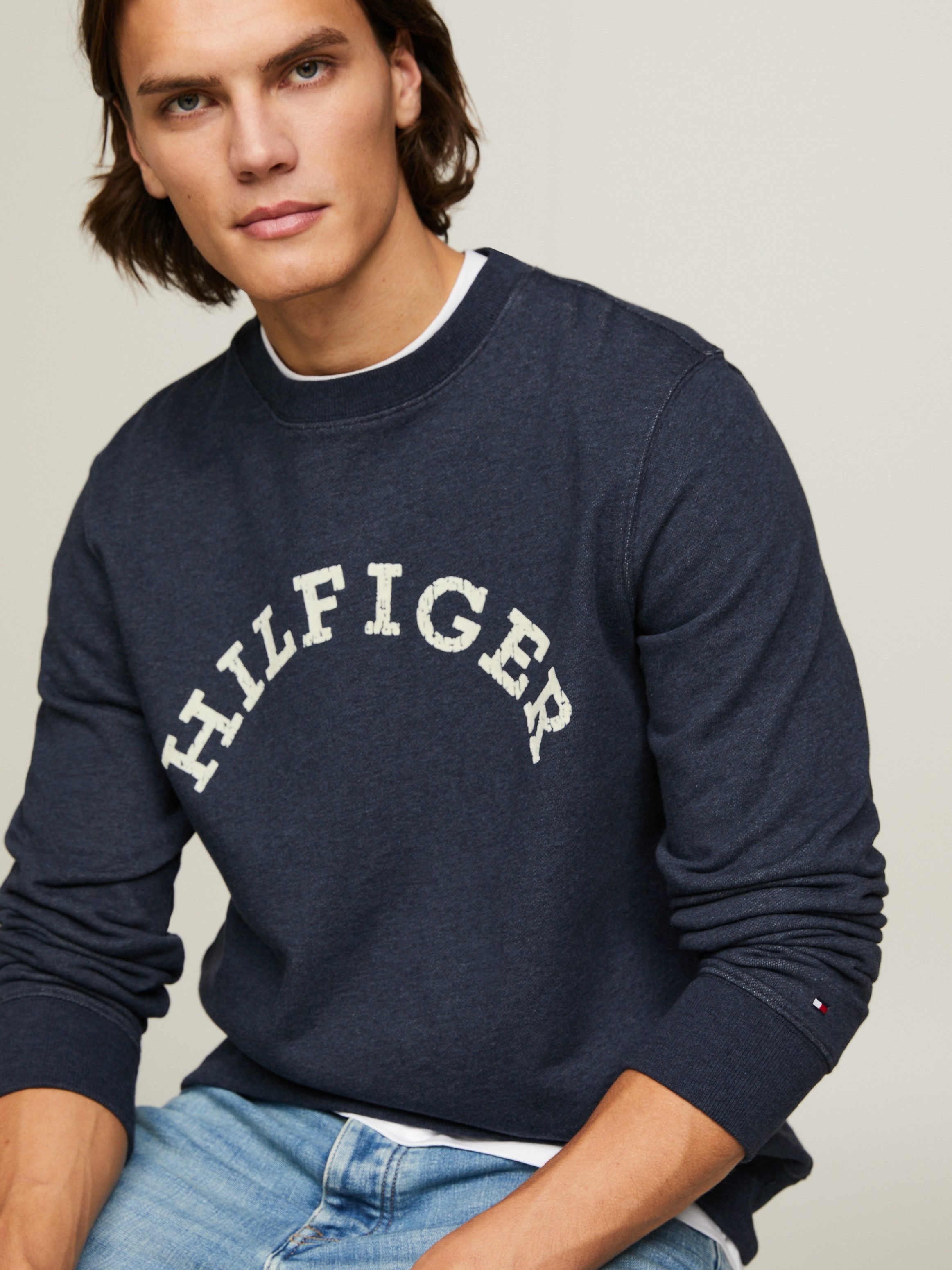 Tommy Hilfiger Sweatshirt HILFIGER ARCHED HTR SWEATSHIRT