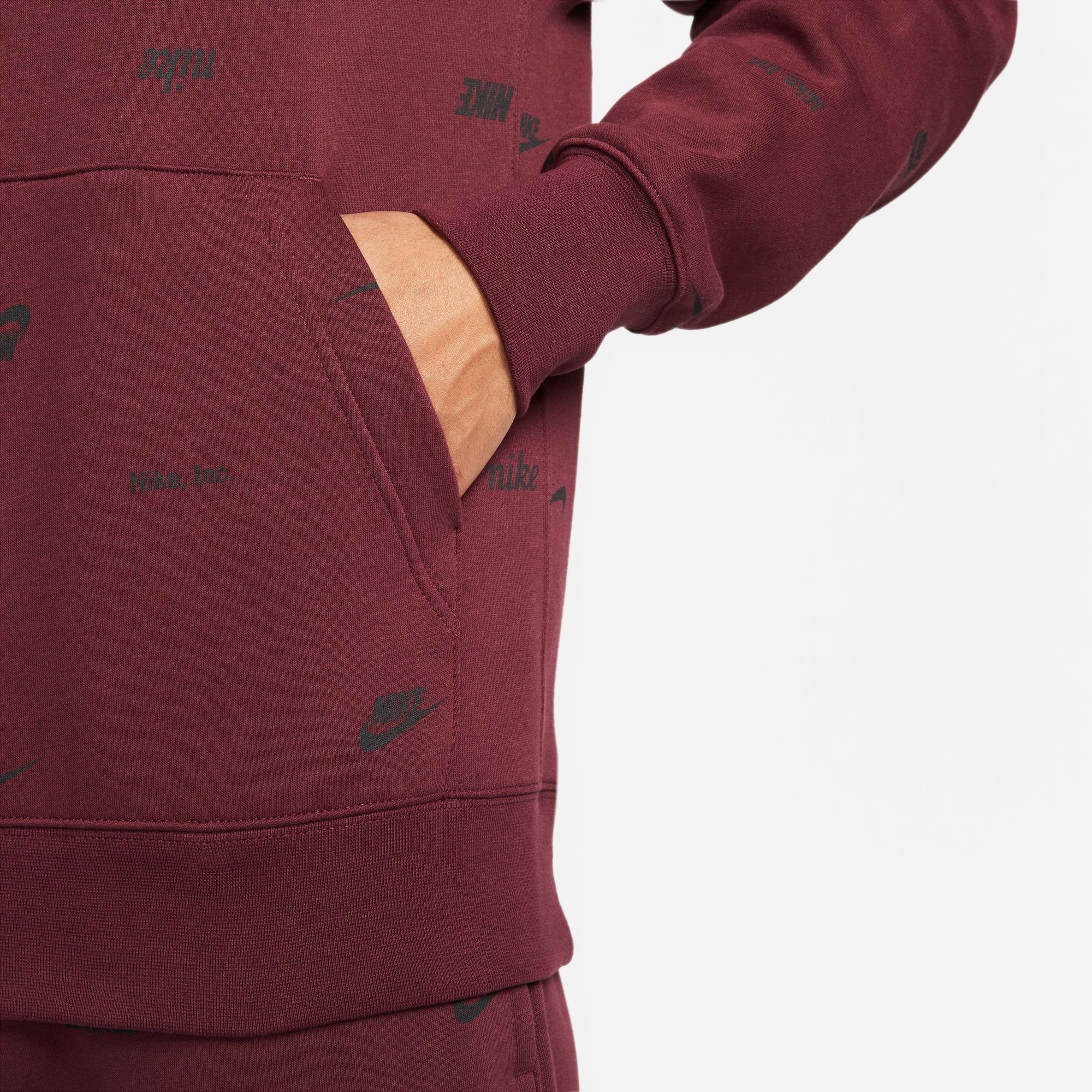 Nike Sportswear Hoodie CLUB FLEECE+ MEN'S ALLOVER PRINT PULLOVER HOODIE