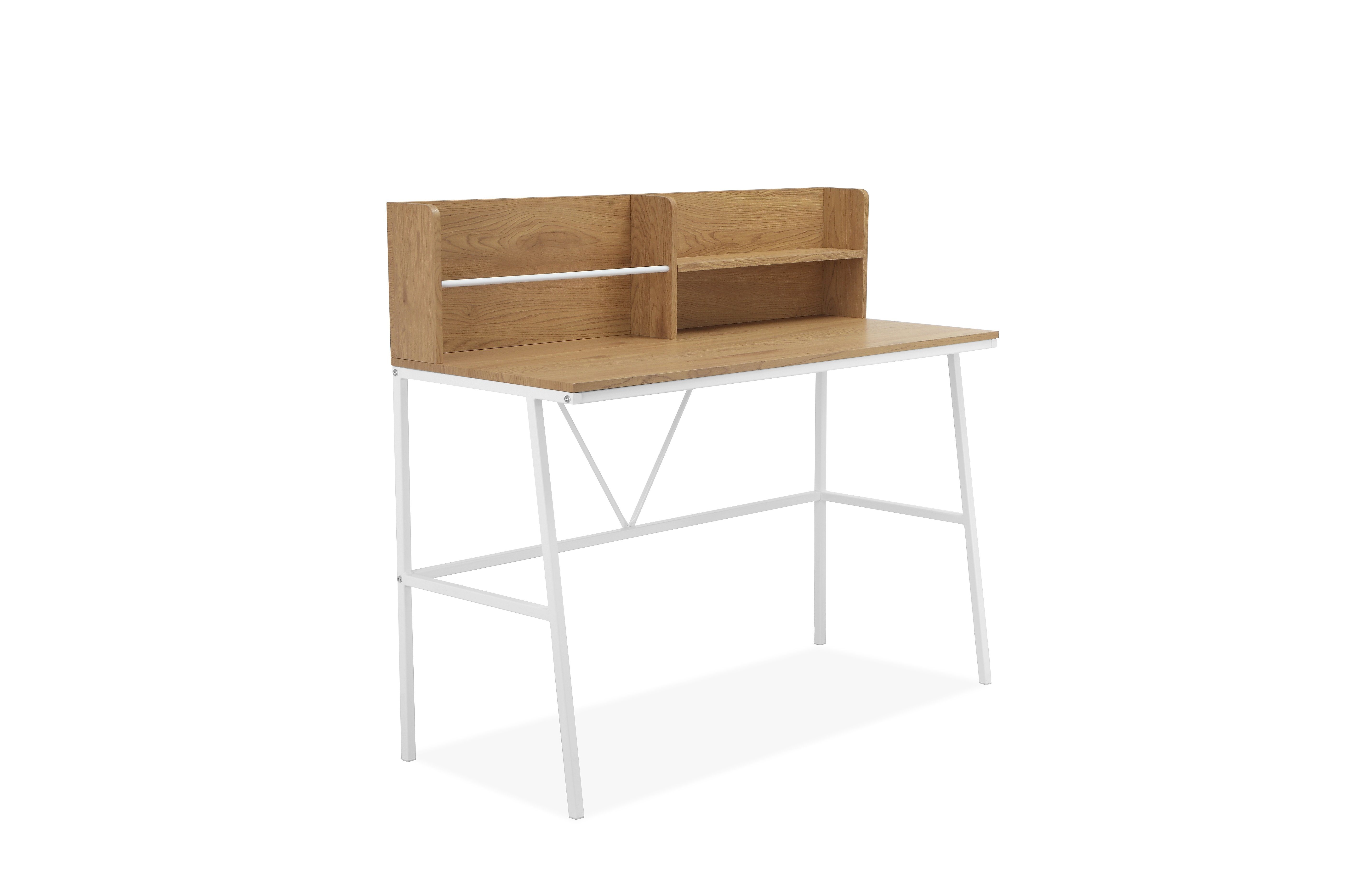 INOSIGN Bureau Jaxson wit frame van metaal, breedte 120 cm (1 stuk) bureaus beige