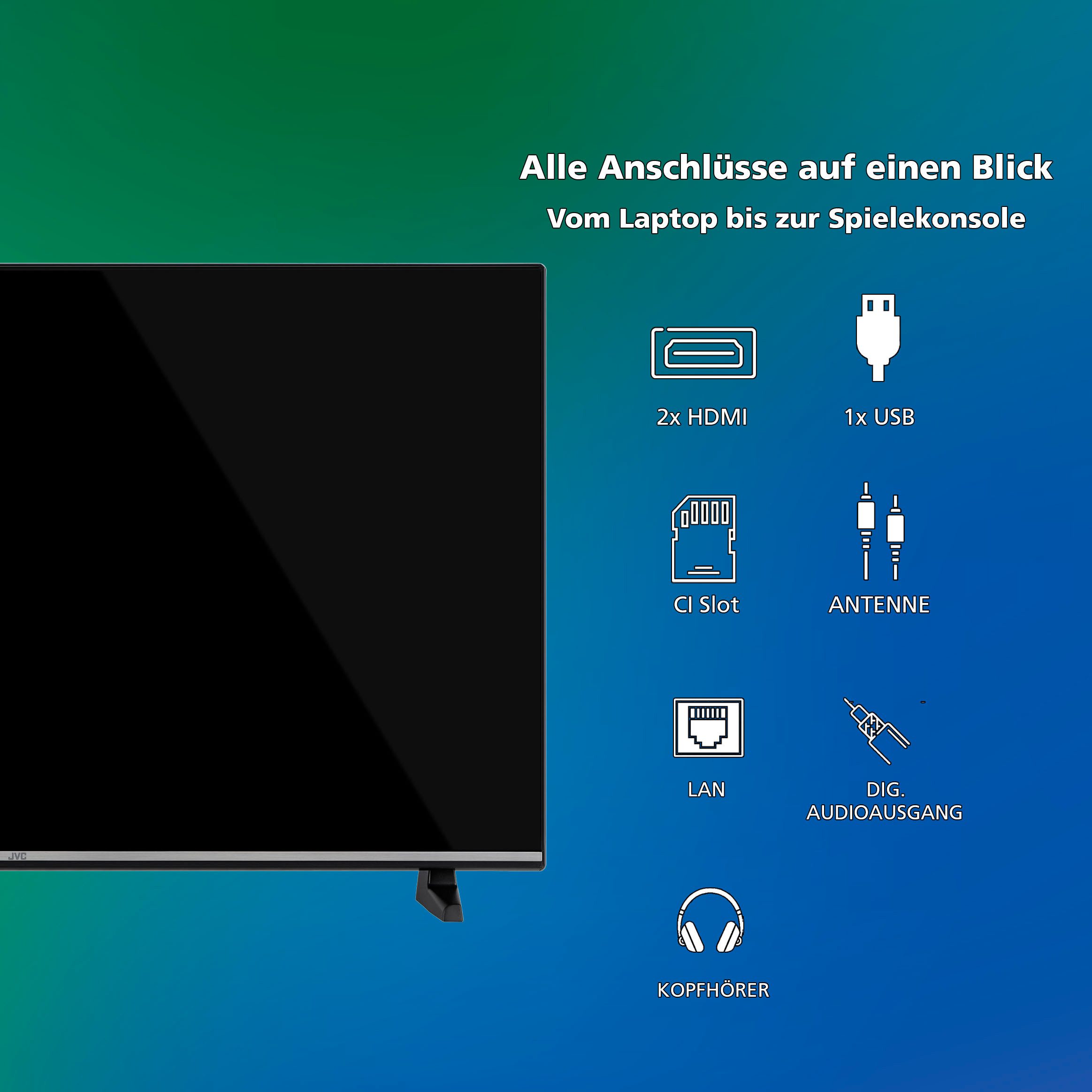 JVC Led-TV LT-40VDF5455, 100 cm / 40", Smart TV