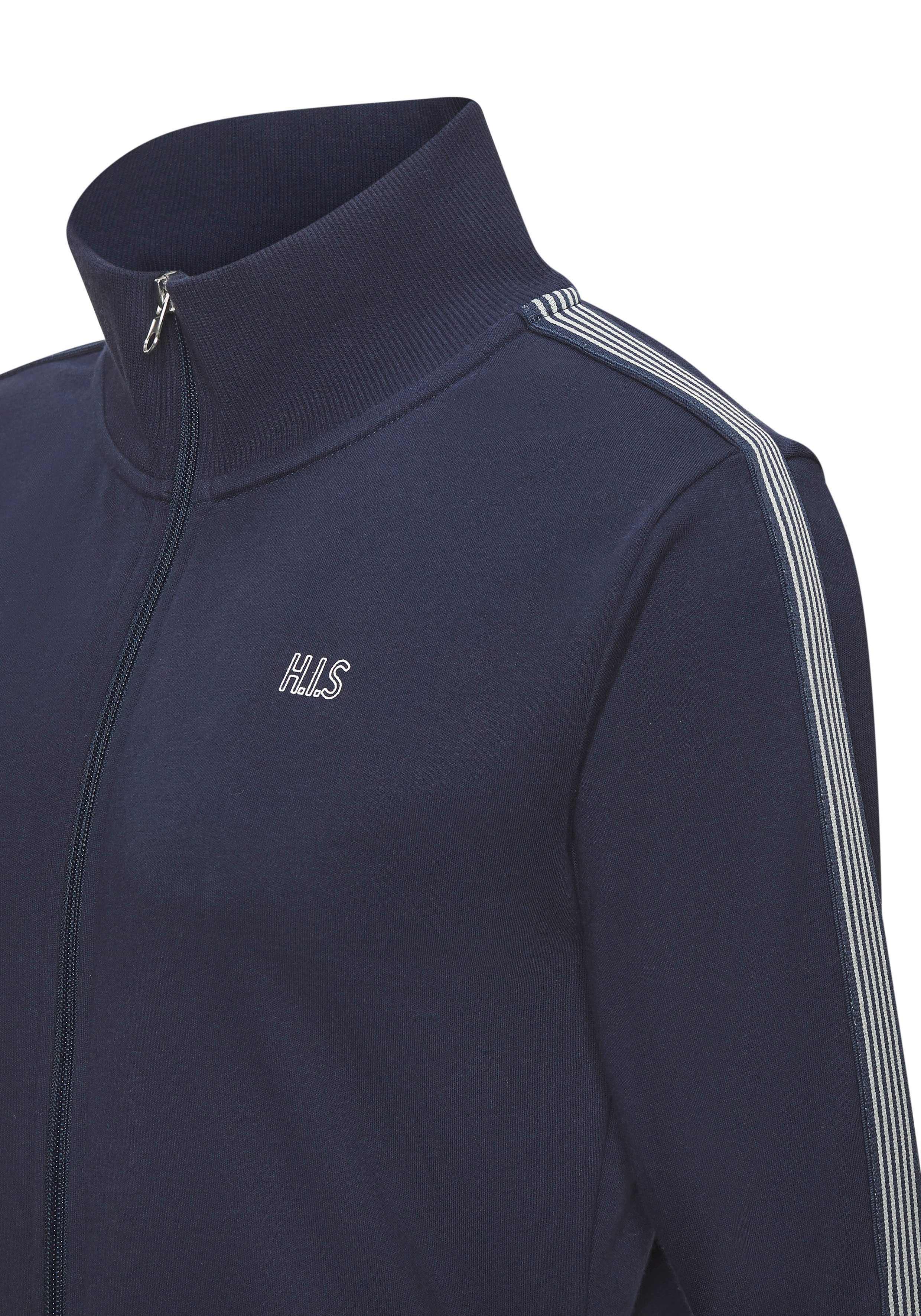 H.I.S Sweatvest met gestreepte tape aan de mouwen