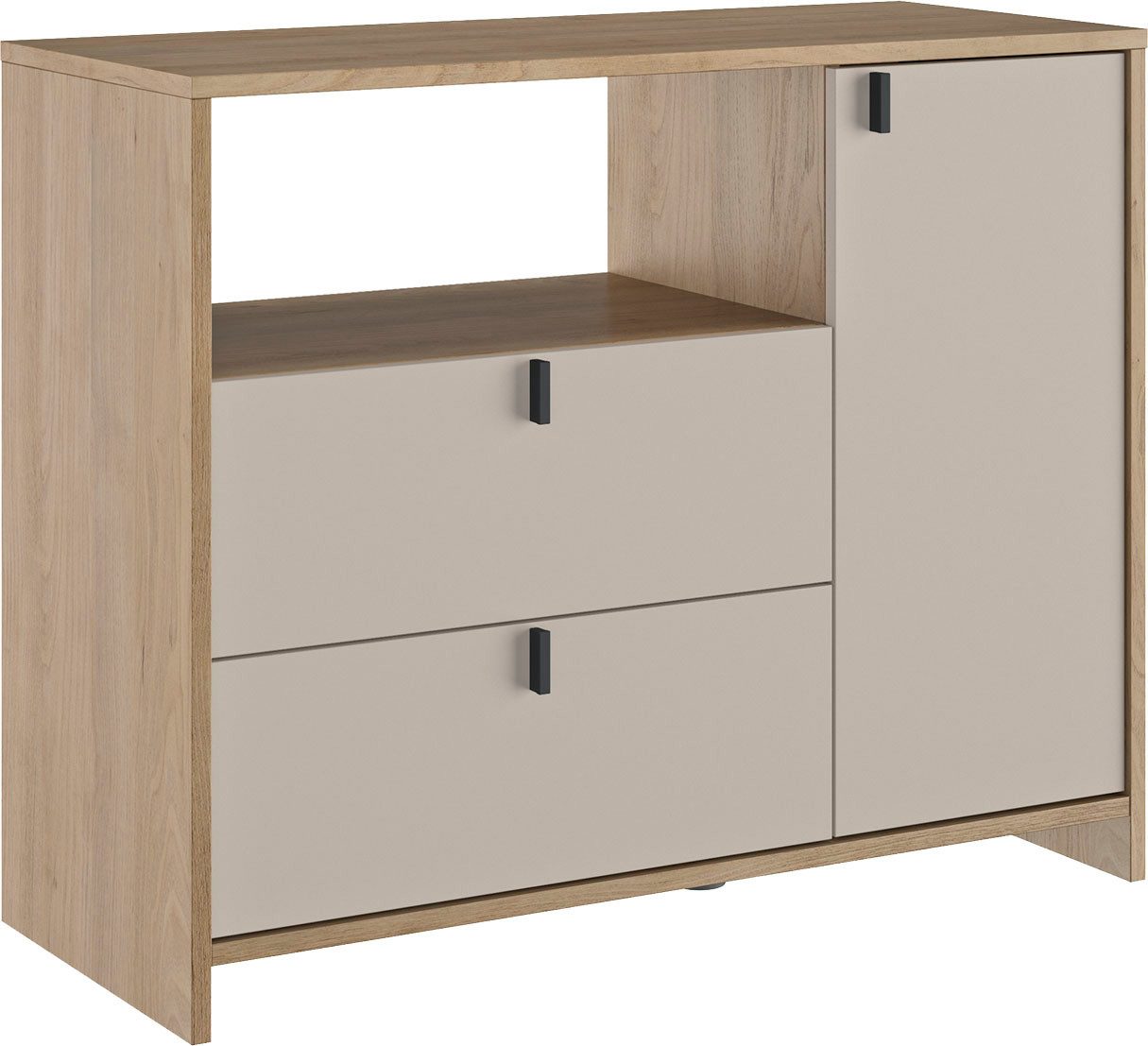Gami Kast RITMO Praktische en functionele commode met 2 lades en een vak dressoirs beige