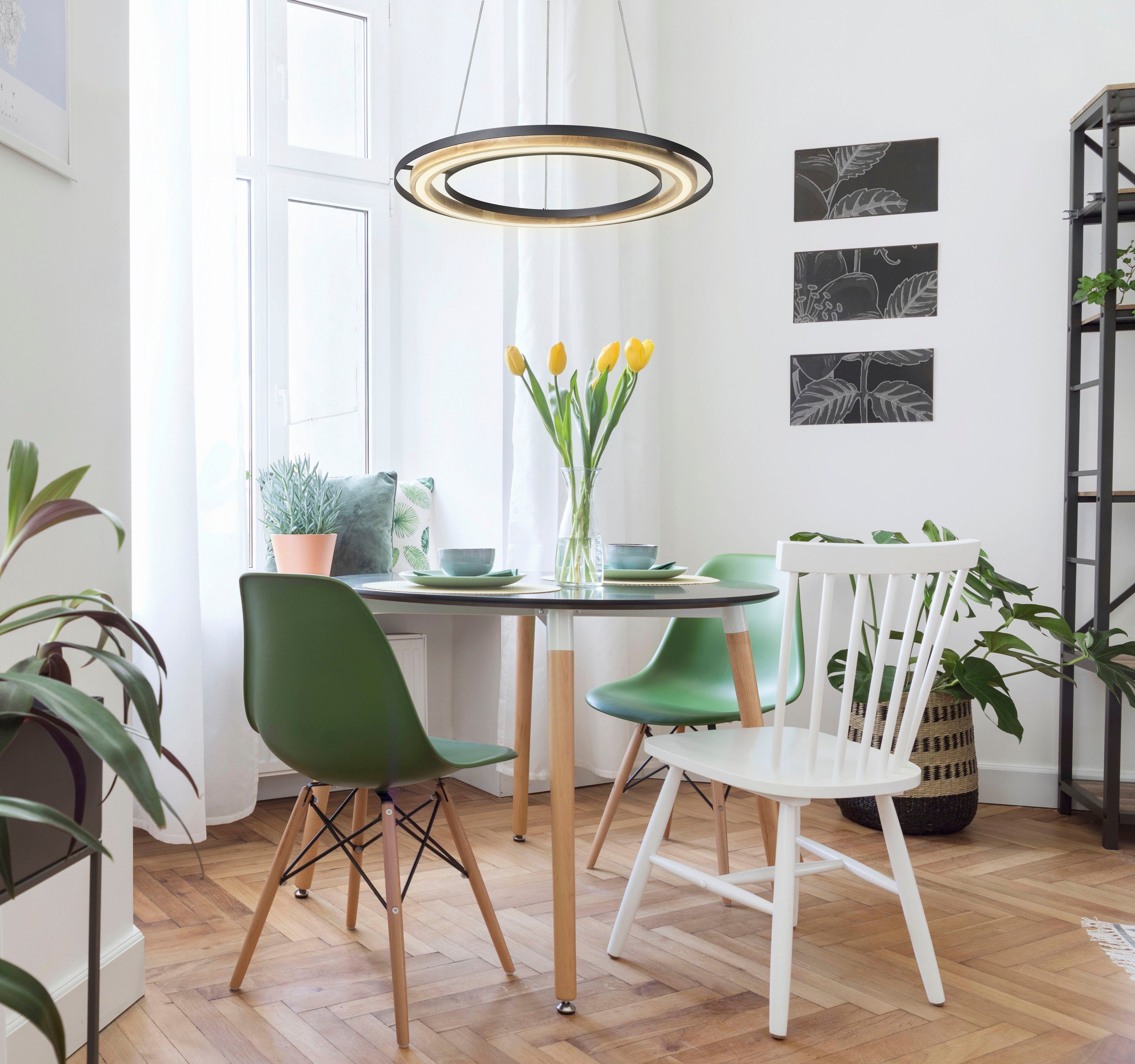 Home affaire Led-hanglamp Percht Dimbaar via wandschakelaar, in hoogte verstelbaar (1 stuk)