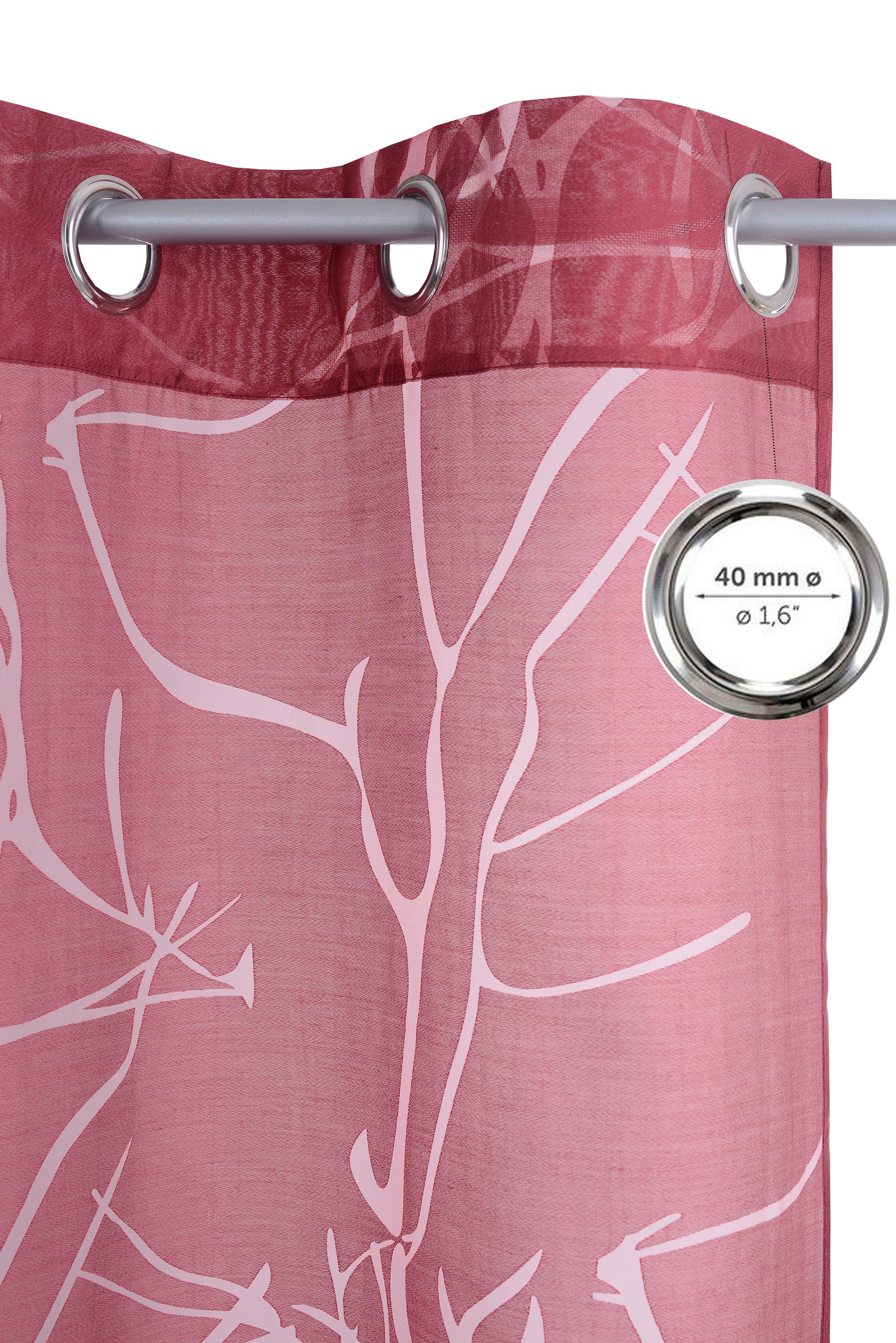 my home Gordijn ANNA Bestseller, takkenmotief, viscose, polyester (1 stuk)